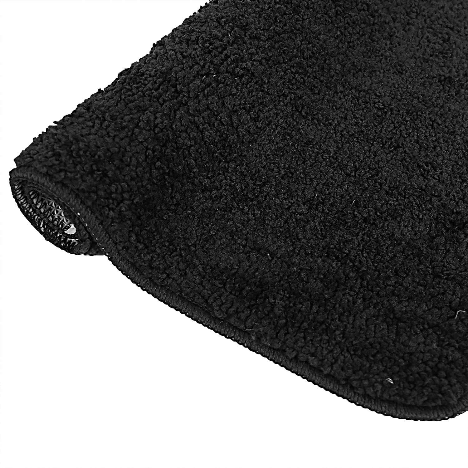 Kuber Industries Microfiber Doormats|Water Absorbant|Soaking Fluffy Velvet Floor mat|Entrance Mat for Kitchen,Bedside,Door,Living,Prayer Room,60x40 cm,Pack of 2 (Blue & Black)