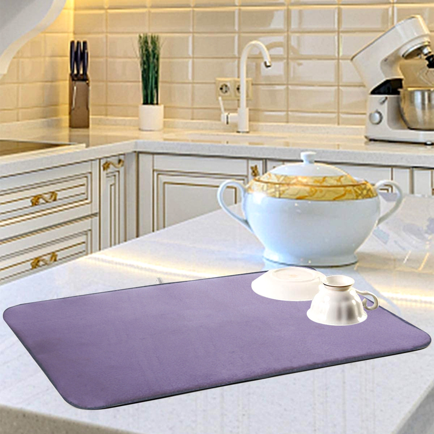 Kuber Industries Microfiber Reversible Dish Drying Mat With Absorbent Parity For Kitchen 19