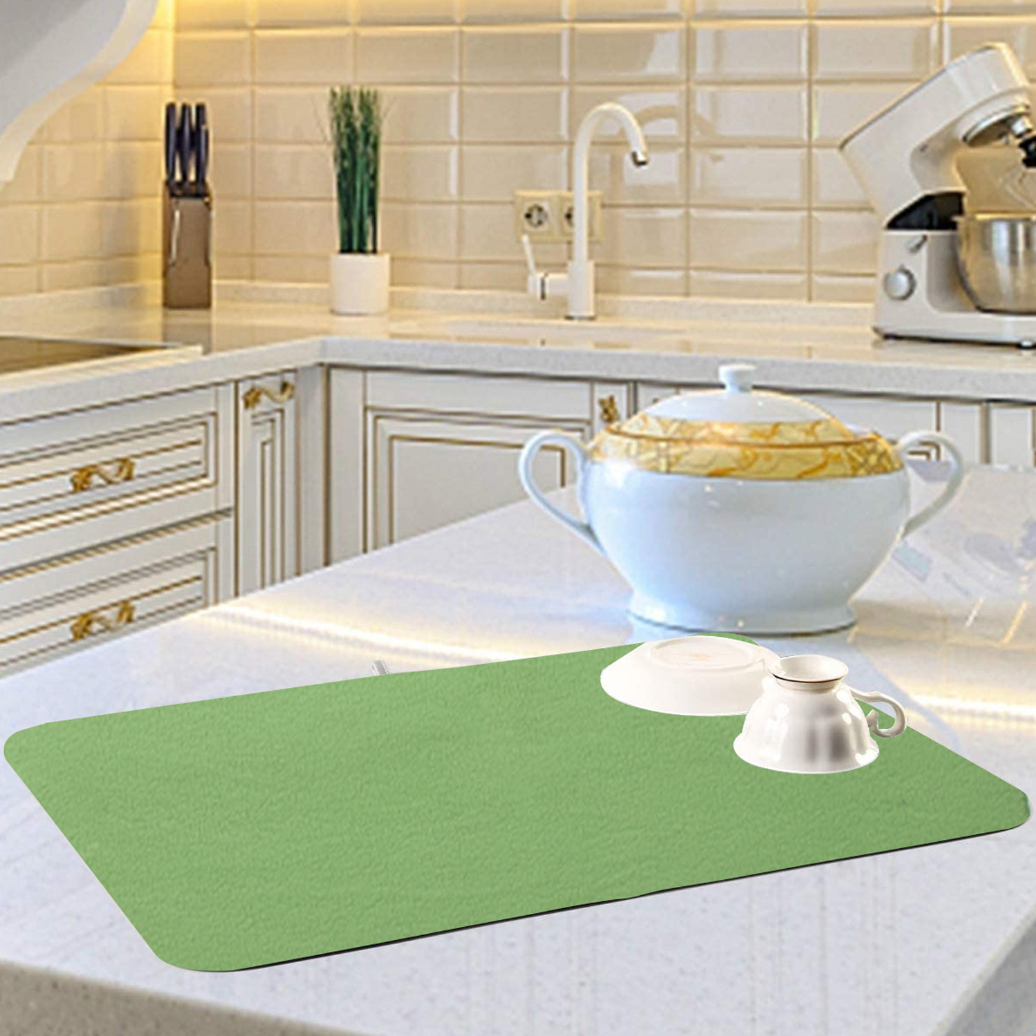 Kuber Industries Microfiber Reversible Dish Drying Mat With Absorbent Parity For Kitchen 19