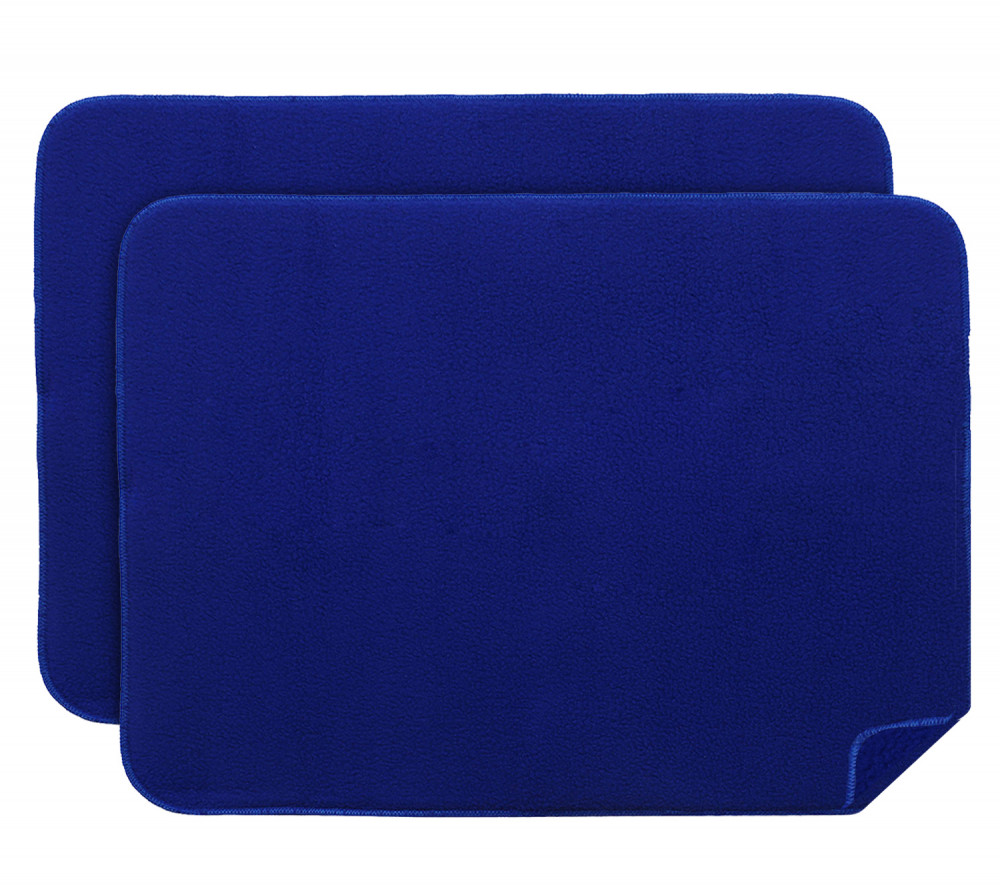 Kuber Industries Microfiber Reversible Dish Drying Mat With Absorbent Parity For Kitchen 27&quot;x 19&quot;,(Blue)