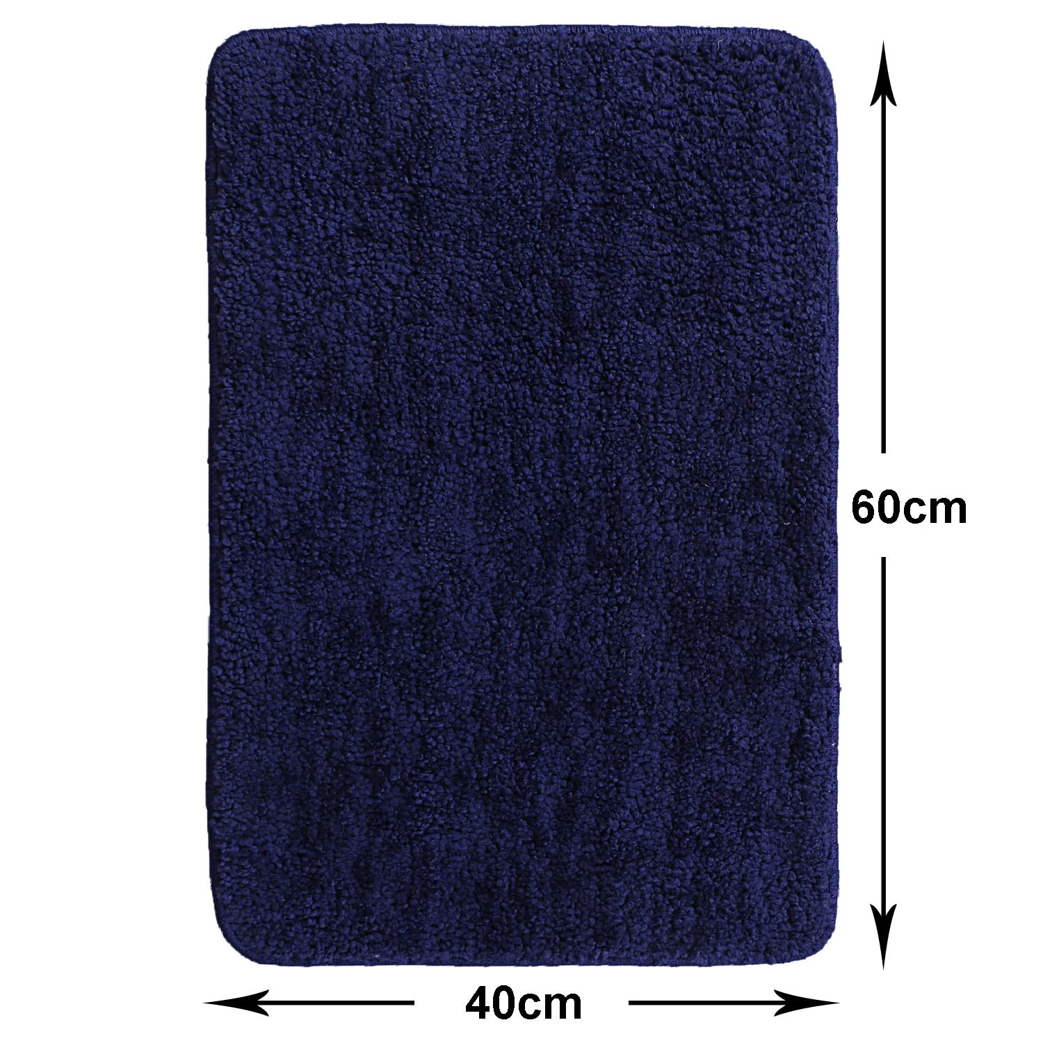 Kuber Industries Microfiber Shaggy Doormats|Non-Slip Water Absorbant Floor mat|Entrance Mat for Kitchen,Bedside,Door,Living,Prayer Room,60x40 cm,Pack of 2 (Blue & Gray)