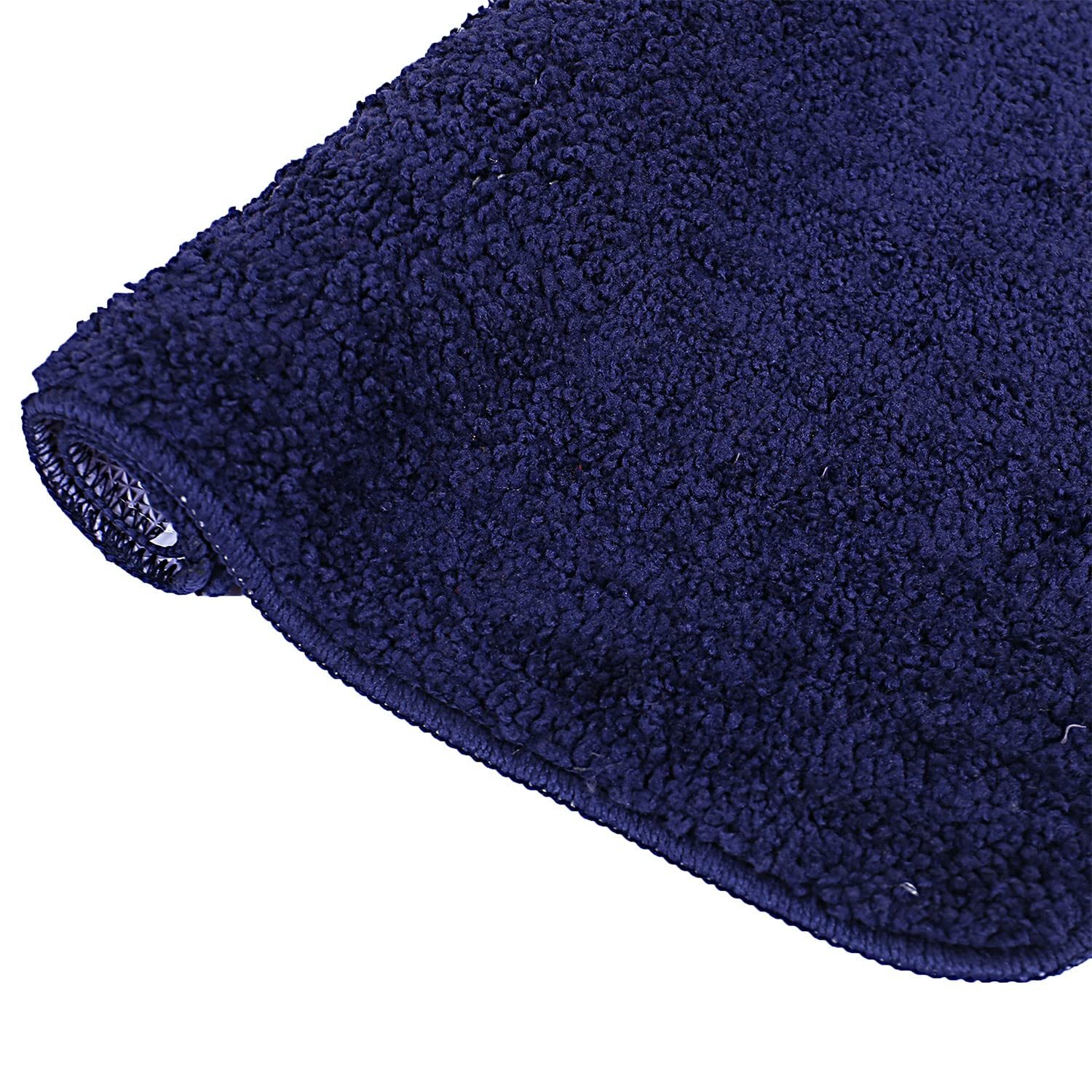 Kuber Industries Microfiber Shaggy Doormats|Non-Slip Water Absorbant Floor mat|Entrance Mat for Kitchen,Bedside,Door,Living,Prayer Room,60x40 cm,Pack of 2 (Blue & Gray)