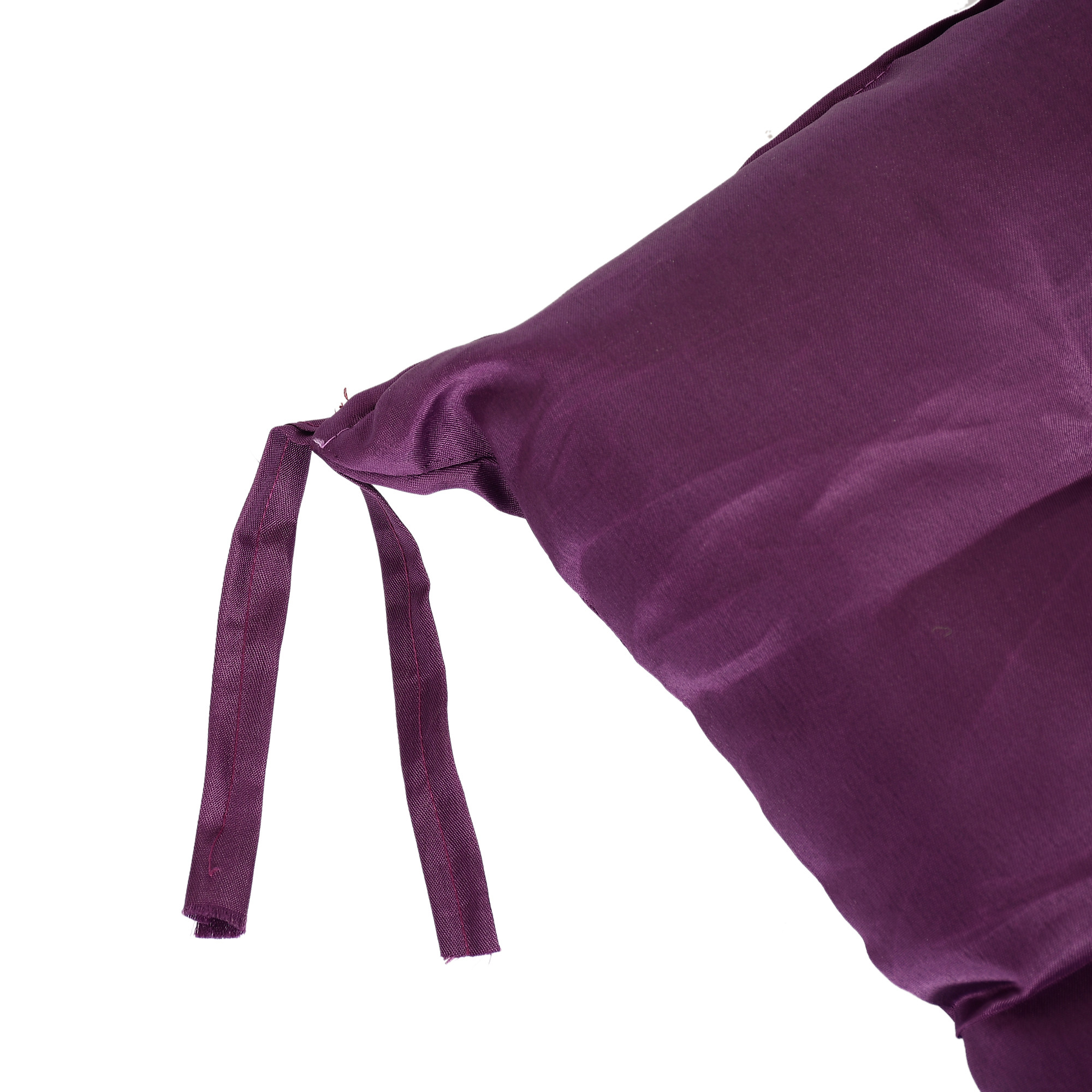 Kuber Industries Microfiber Square Chair Pad Seat Cushion For Car Pad, Office Chair, Indoor/Outdoor, Dining Living Room, Kitchen With Ties, 18*18 Inch (Purple)