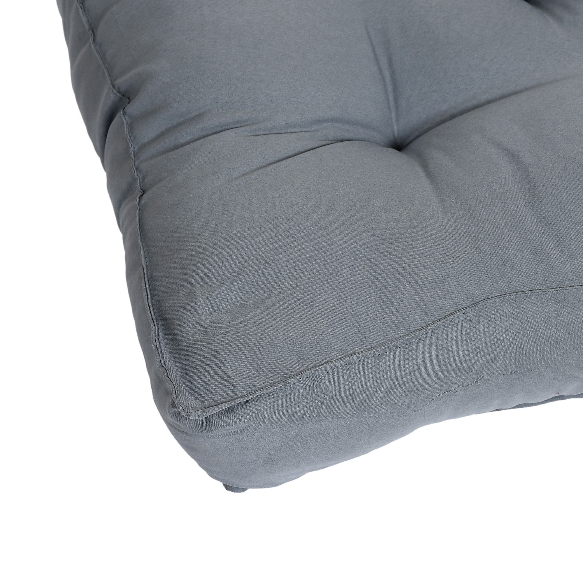 Kuber Industries Microfiber Square Chair Pad Seat Cushion For Car Pad, Office Chair, Indoor/Outdoor, Dining Living Room, Kitchen, 18*18 Inch (Grey)