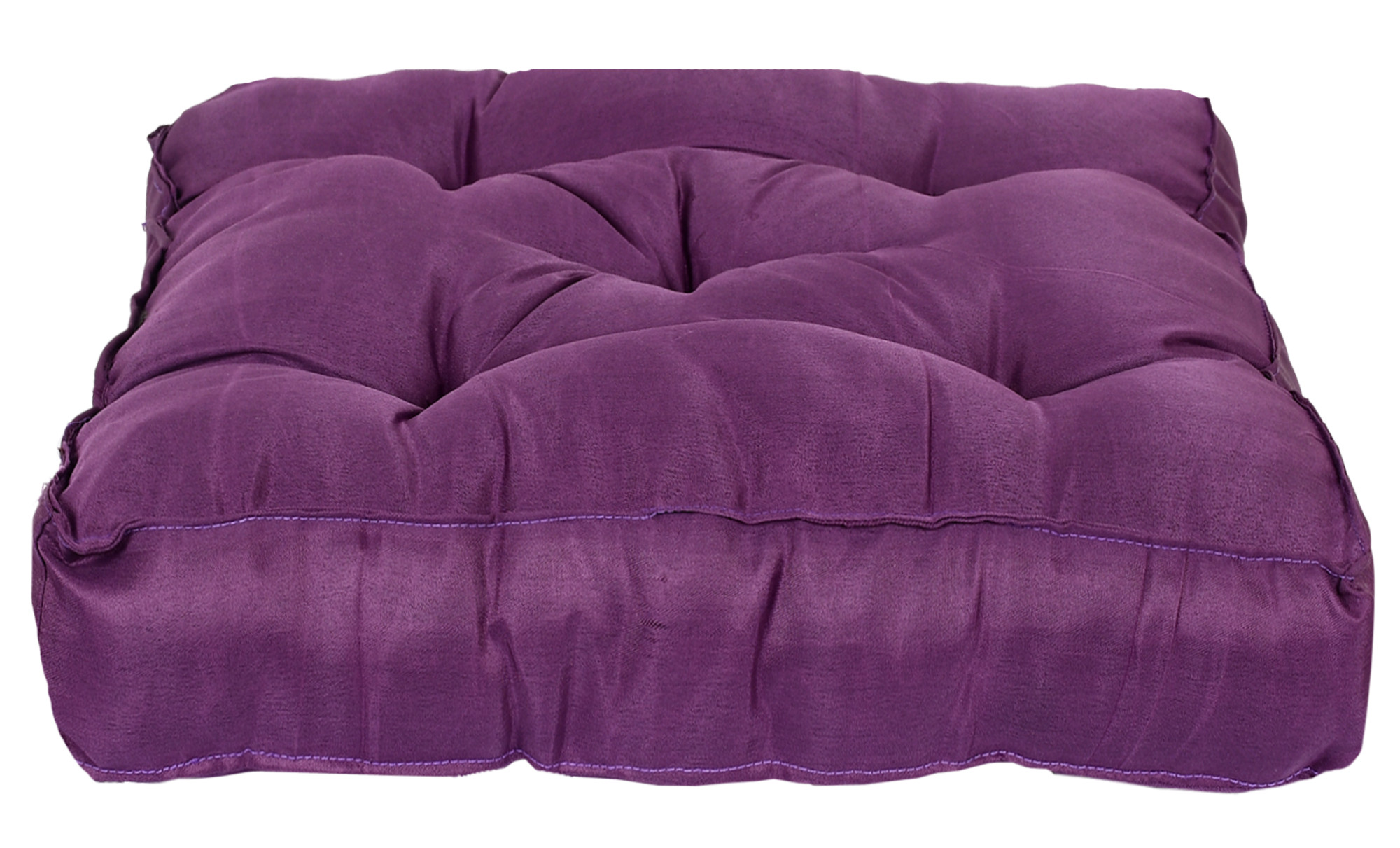 Kuber Industries Microfiber Square Chair Pad Seat Cushion For Car Pad, Office Chair, Indoor/Outdoor, Dining Living Room, Kitchen, 18*18 Inch (Purple)
