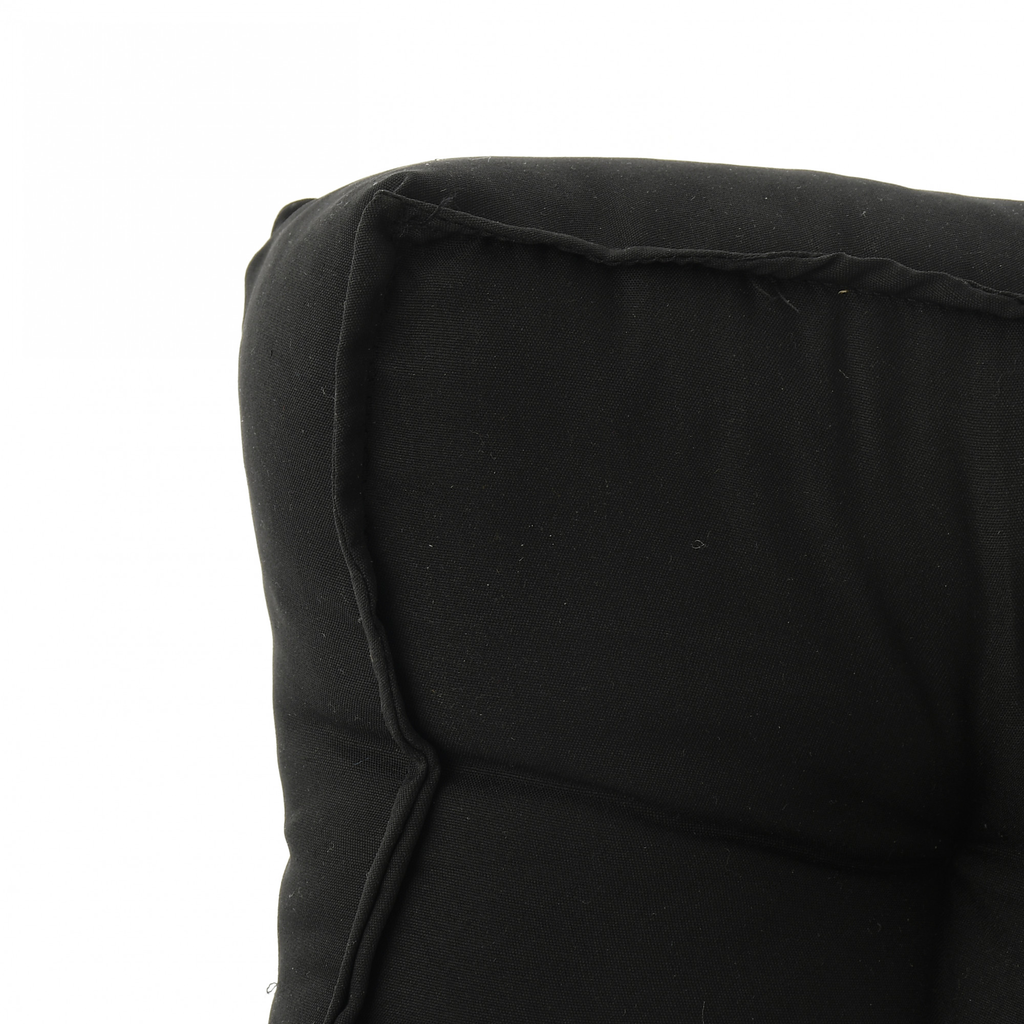 Kuber Industries Microfiber Square Chair Pad Seat Cushion For Car Pad, Office Chair, Indoor/Outdoor, Dining Living Room, Kitchen, 18*18 Inch (Black)