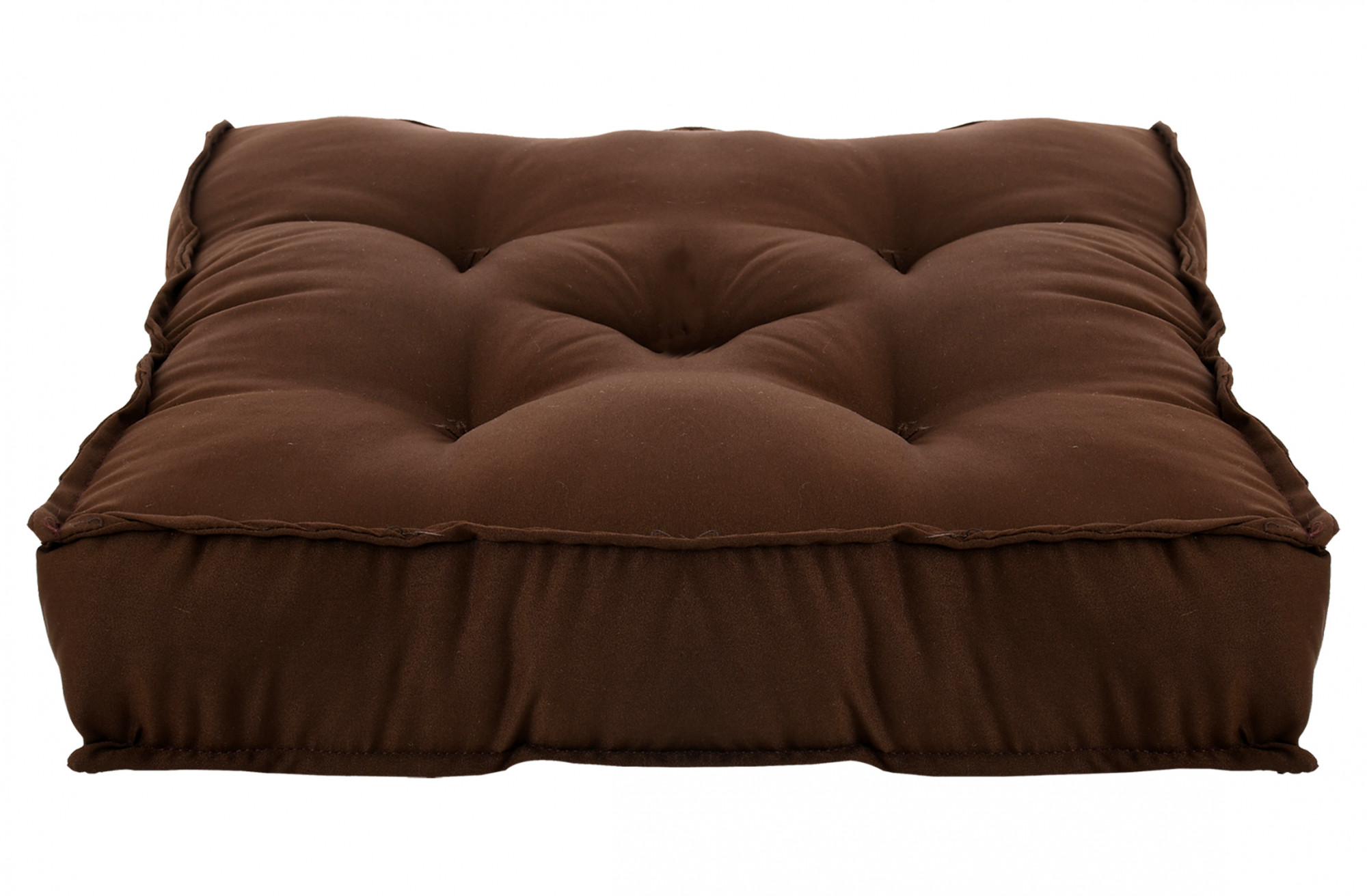 Kuber Industries Microfiber Square Chair Pad Seat Cushion For Car Pad, Office Chair, Indoor/Outdoor, Dining Living Room, Kitchen, 18*18 Inch (Brown)