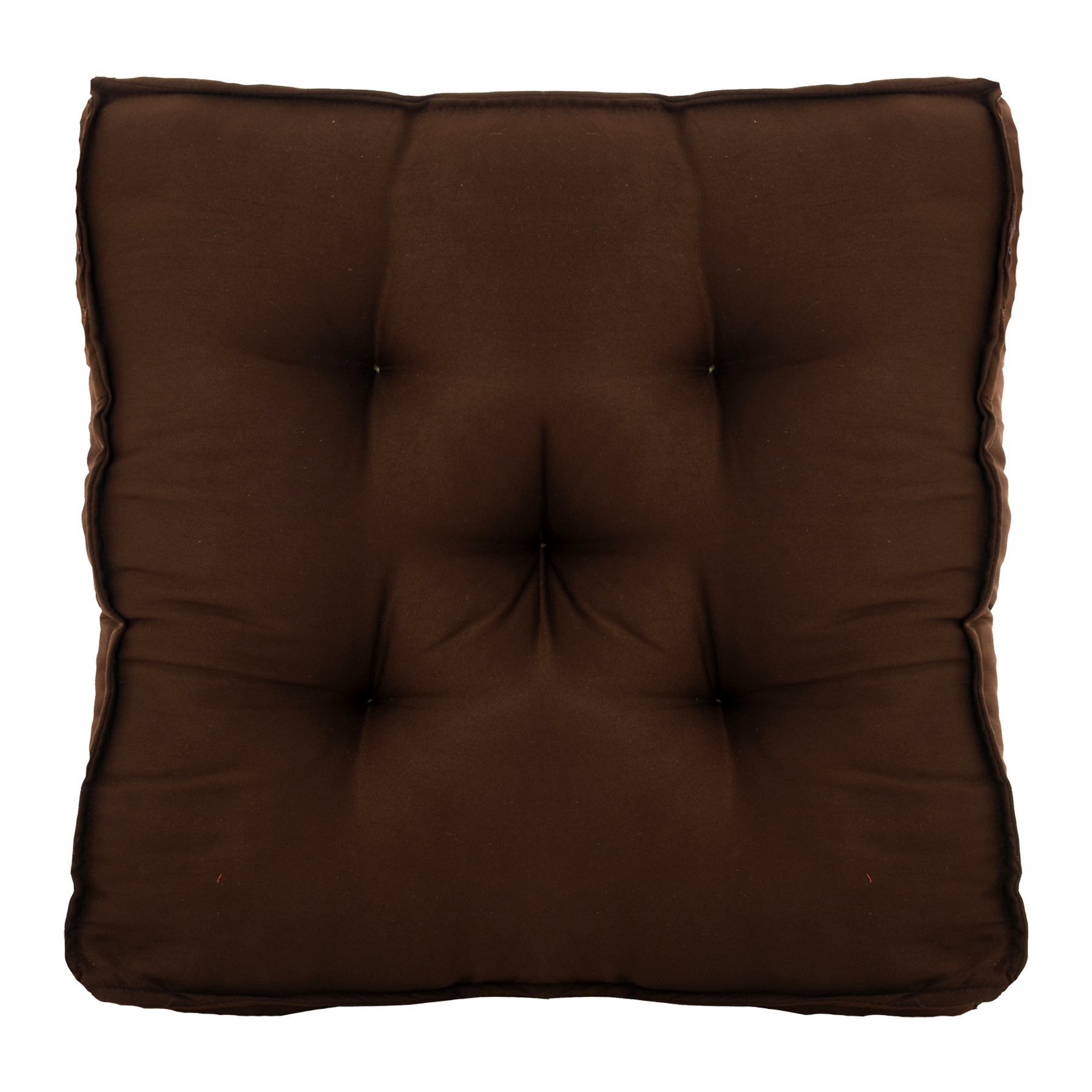Kuber Industries Microfiber Square Chair Pad Seat Cushion For Car Pad, Office Chair, Indoor/Outdoor, Dining Living Room, Kitchen, 18*18 Inch (Brown)