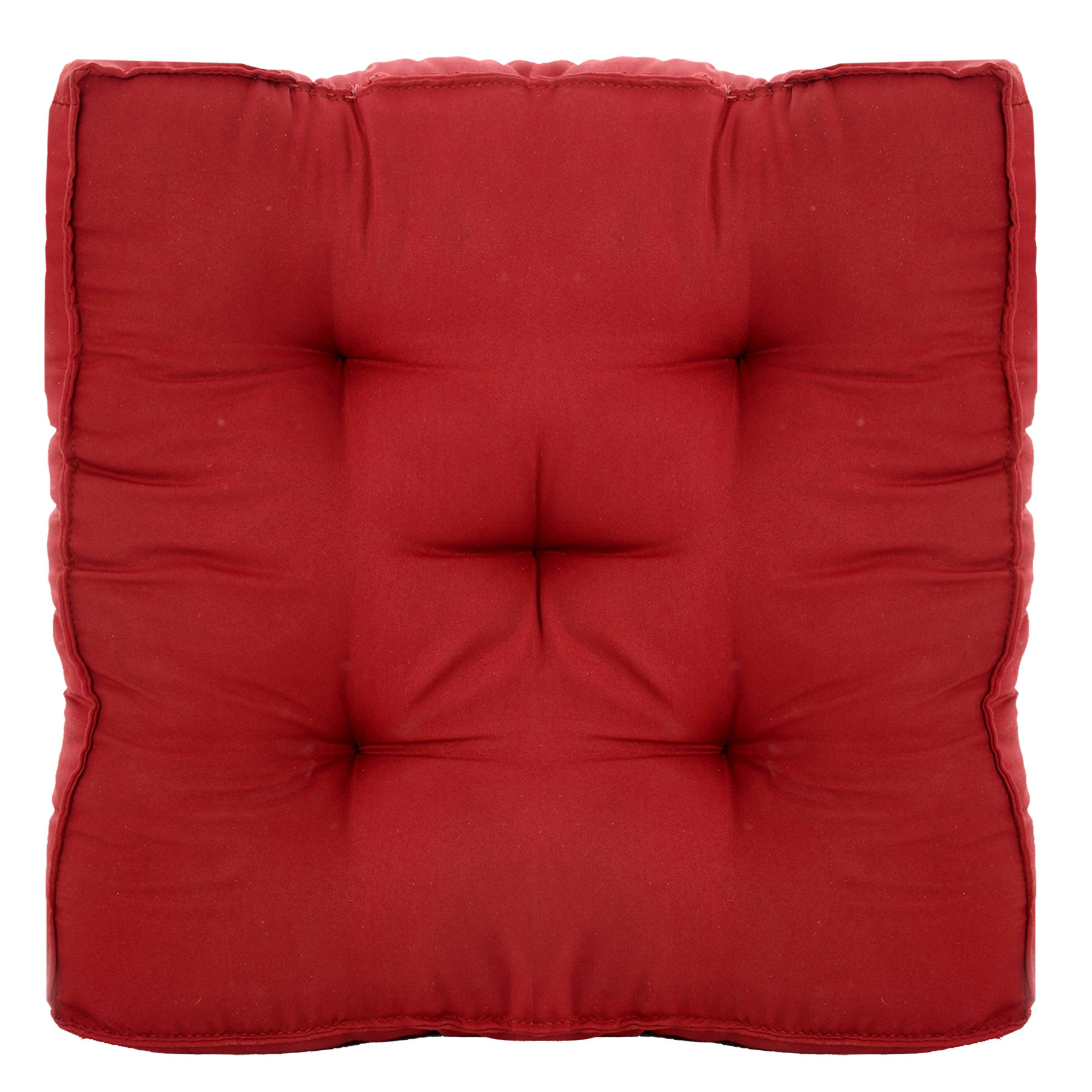 Kuber Industries Microfiber Square Chair Pad Seat Cushion For Car Pad, Office Chair, Indoor/Outdoor, Dining Living Room, Kitchen, 18*18 Inch (Maroon)
