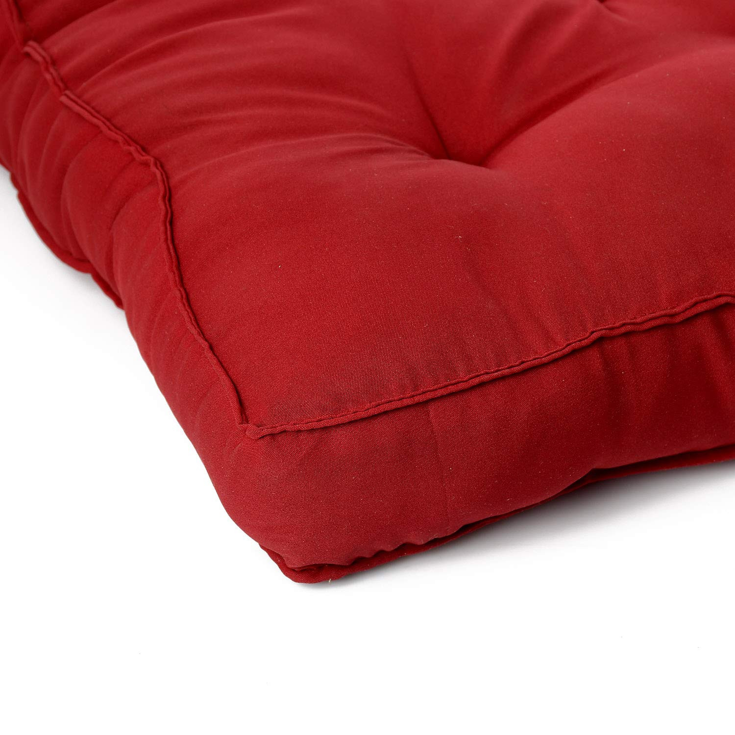Kuber Industries Microfiber Square Chair PadCushion for Office Home or Car Sitting 1818 Inch Maroon