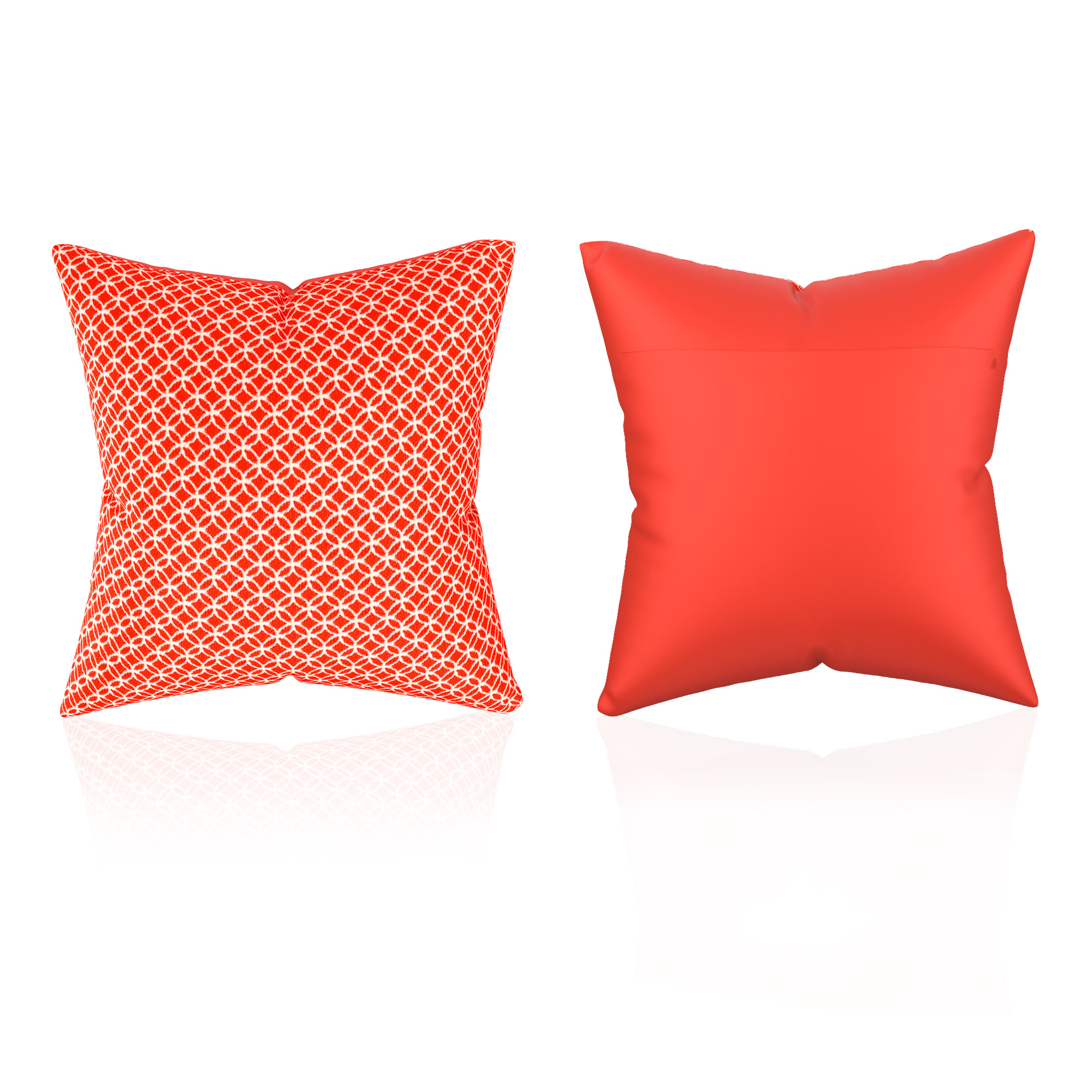 Kuber Industries Microfiber Square Cushion Cover Set of 5 with Zip Closure for Home Decor and Living Room  Decorative Throw Pillow Cushion Cover 16 inch x 16 inch for Sofa Set  Circle - Red