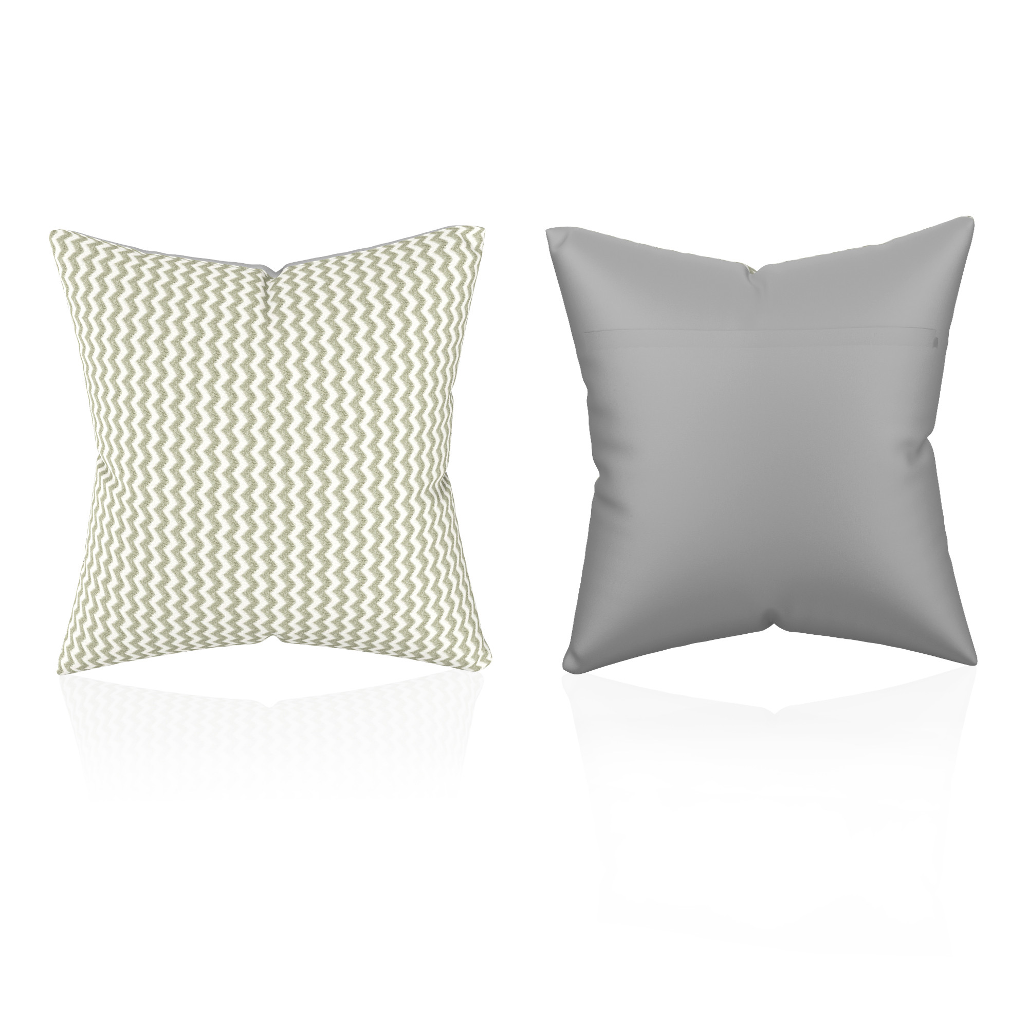 Kuber Industries Microfiber Square Cushion Cover Set of 5 with Zip Closure for Home Decor and Living Room  Decorative Throw Pillow Cushion Cover 16 inch x 16 inch for Sofa Set  Zig Zag - Grey