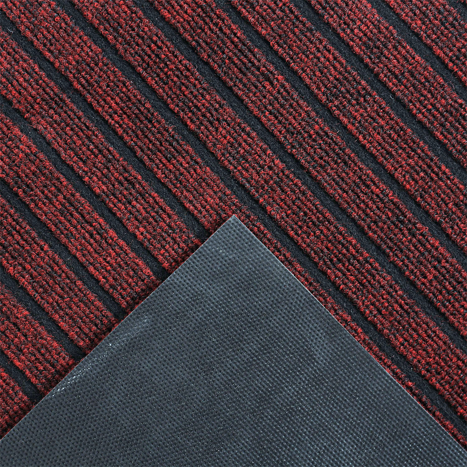 Kuber Industries Microfiber Striped Design Solid Anti-Skid Bedside Runner & Carpet for Living Room,Bedroom,24