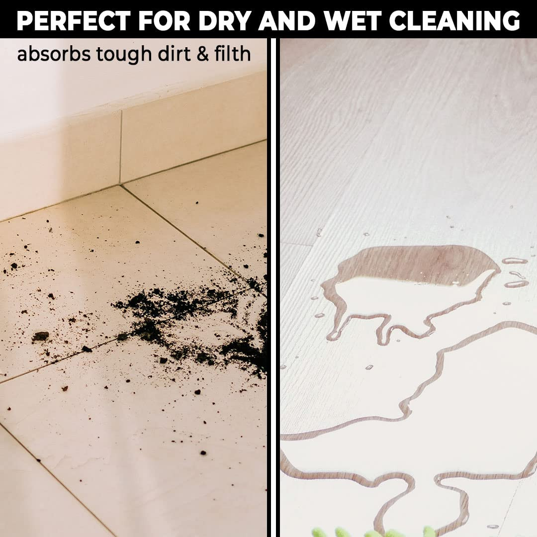 Kuber Industries Microfiber Wiper for Floor Clearing|Hypoallergenic Chenille Microfiber Mop|Super Absorbent|Multi-Utility Wiper for Bathroom Floor Cleaning|Blue
