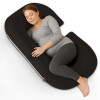 Microfibre C Shaped Pregnancy Pillow for Women - Support for Back, Hips, Legs and Belly | Maternity Pillows for Pregnancy Sleeping | Black
