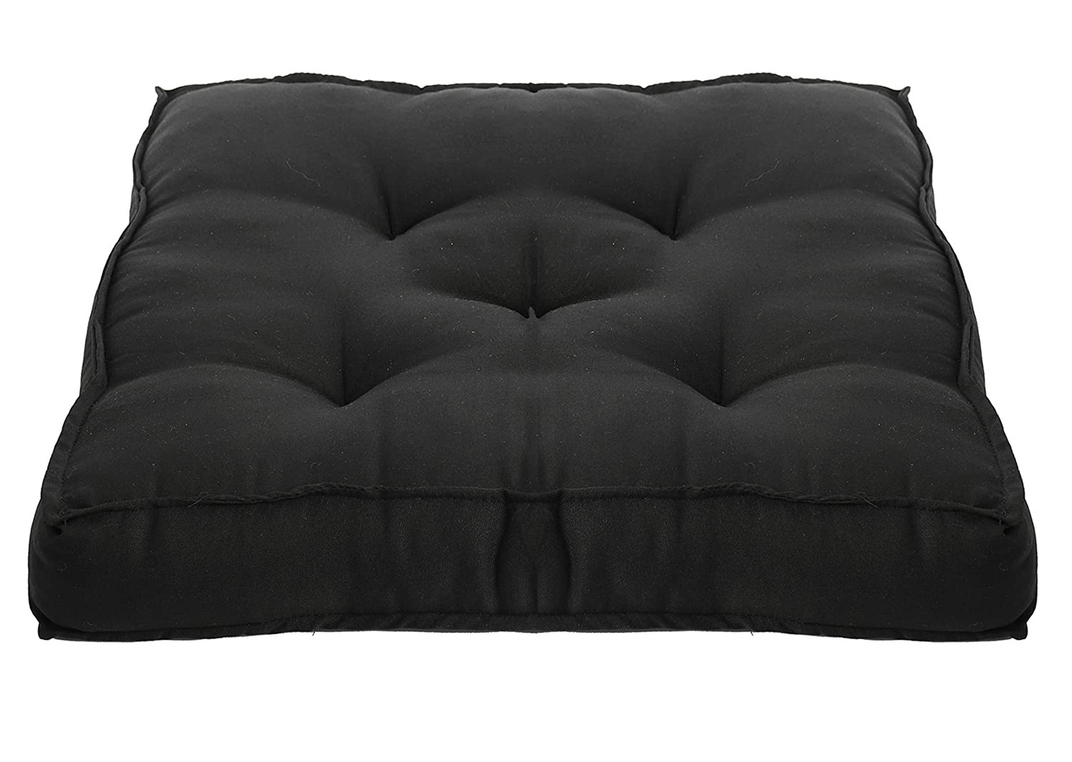 Kuber Industries Microfibre Long And Square Quilted Chair Pad for Rocking Chairs/Chair Pad/Chair Cushion/Cushion for Rocking Chairs (Black,46 x 16 inches,Set of 2)-KUBMRT11924