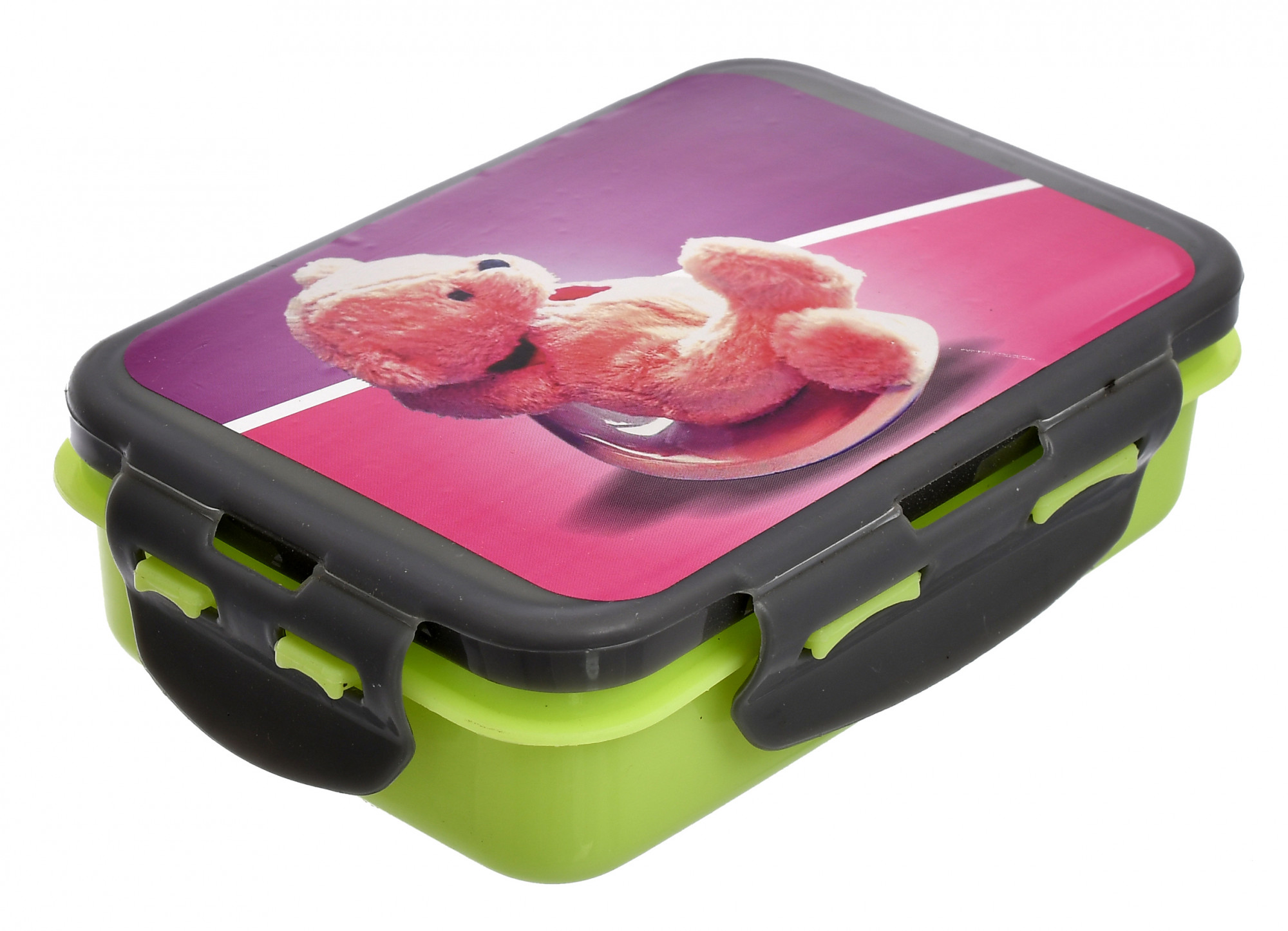 Kuber Industries Model-301 Unbreakable Plastic Small Airtight Leakproof Lunch Box/Tiffin (Green) Suitable For Nursery to 1st class-KUBMART1294