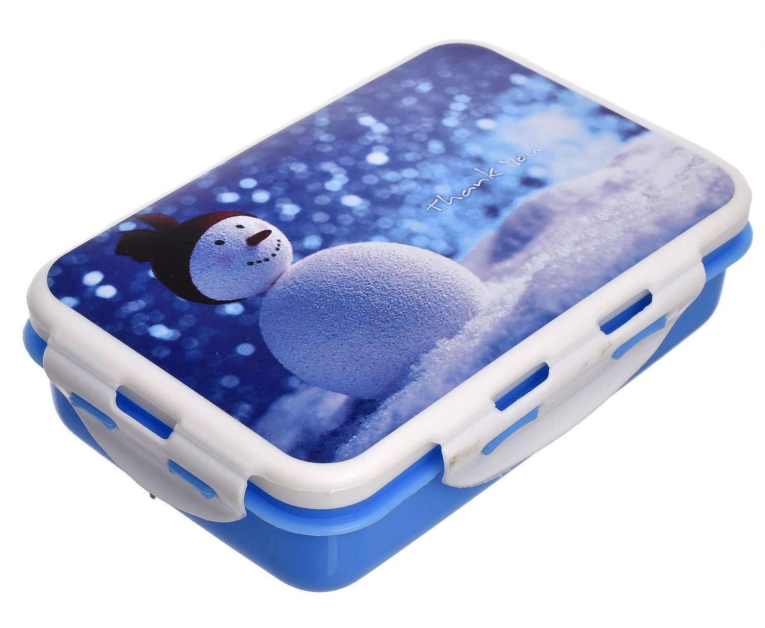 Kuber Industries Model-401 Unbreakable Plastic Medium Airtight Leakproof Lunch Box/Tiffin (Blue)-KUBMART1298