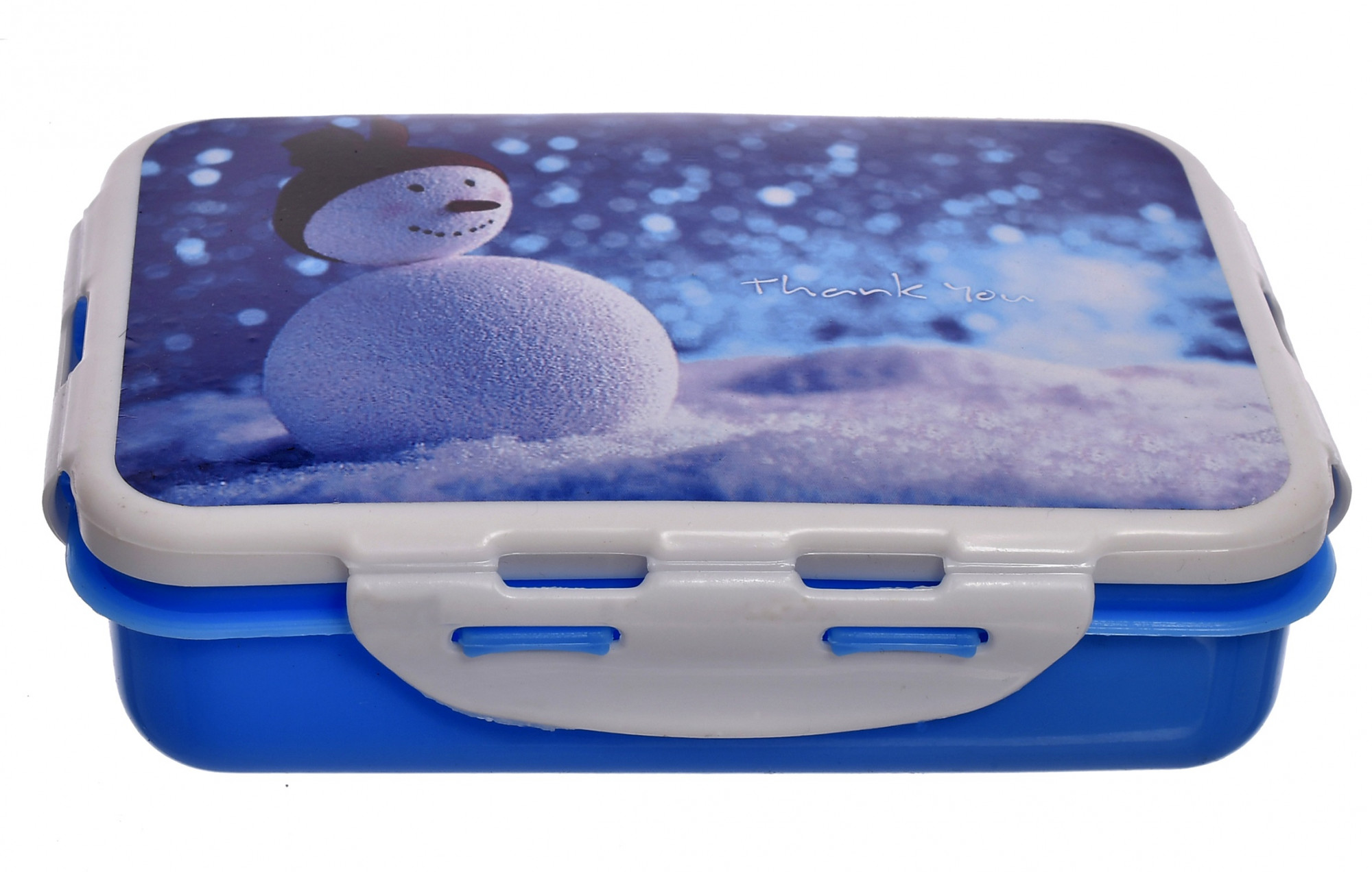 Kuber Industries Model-401 Unbreakable Plastic Medium Airtight Leakproof Lunch Box/Tiffin (Blue)-KUBMART1298