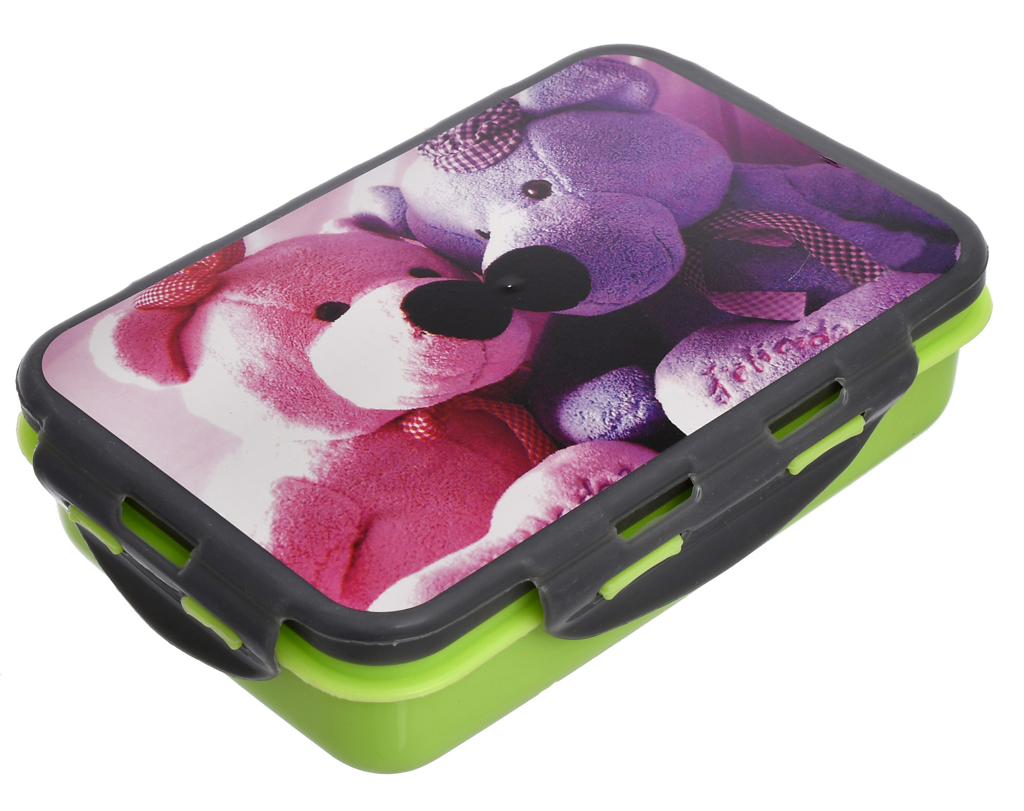 Kuber Industries Model-401 Unbreakable Plastic Medium Airtight Leakproof Lunch Box/Tiffin (Green)-KUBMART1304