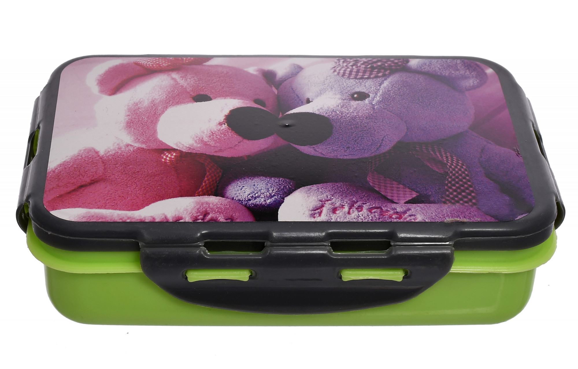 Kuber Industries Model-401 Unbreakable Plastic Medium Airtight Leakproof Lunch Box/Tiffin (Green)-KUBMART1304