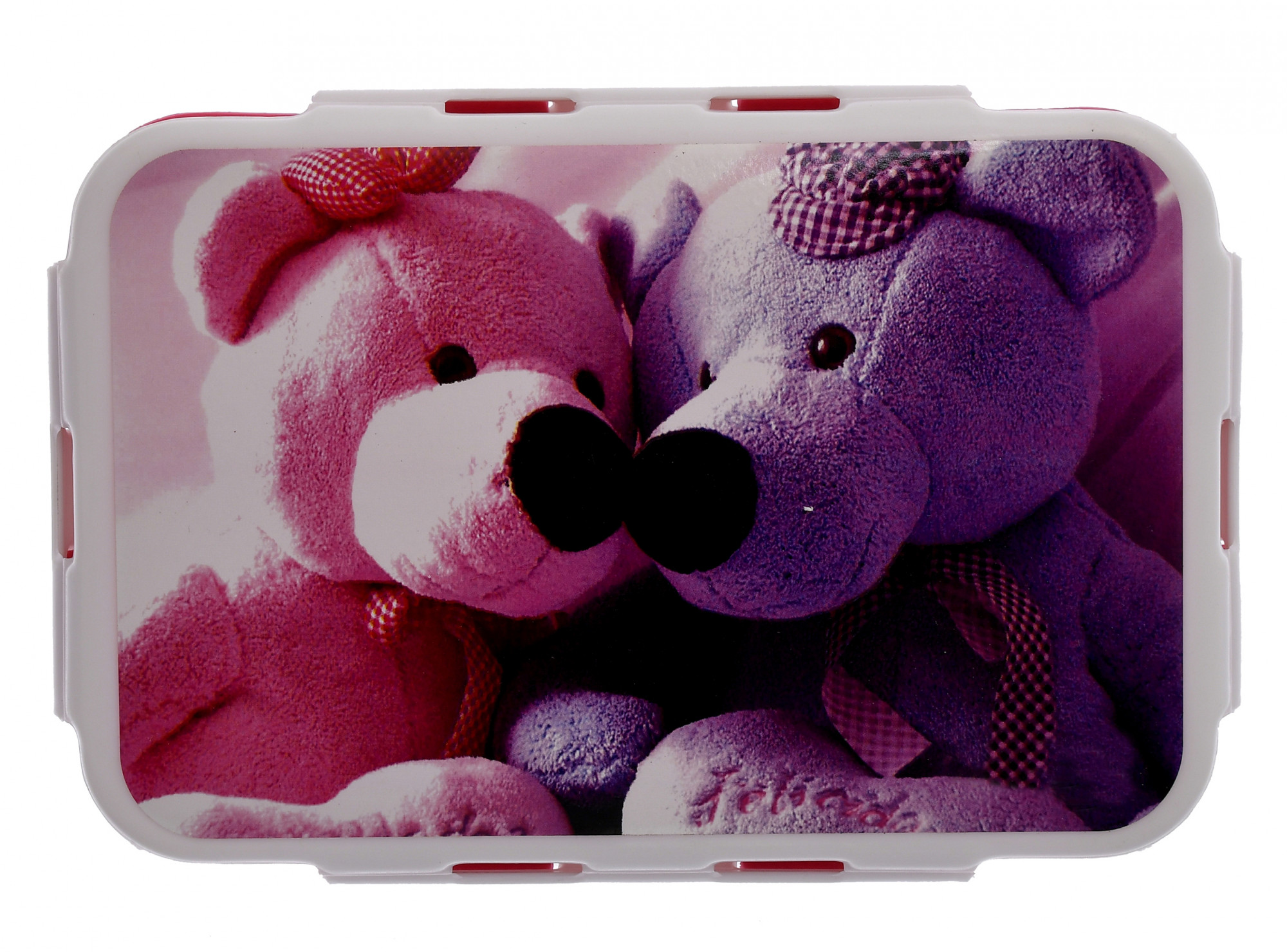 Kuber Industries Model-401 Unbreakable Plastic Medium Airtight Leakproof Lunch Box/Tiffin (Pink)-KUBMART1300
