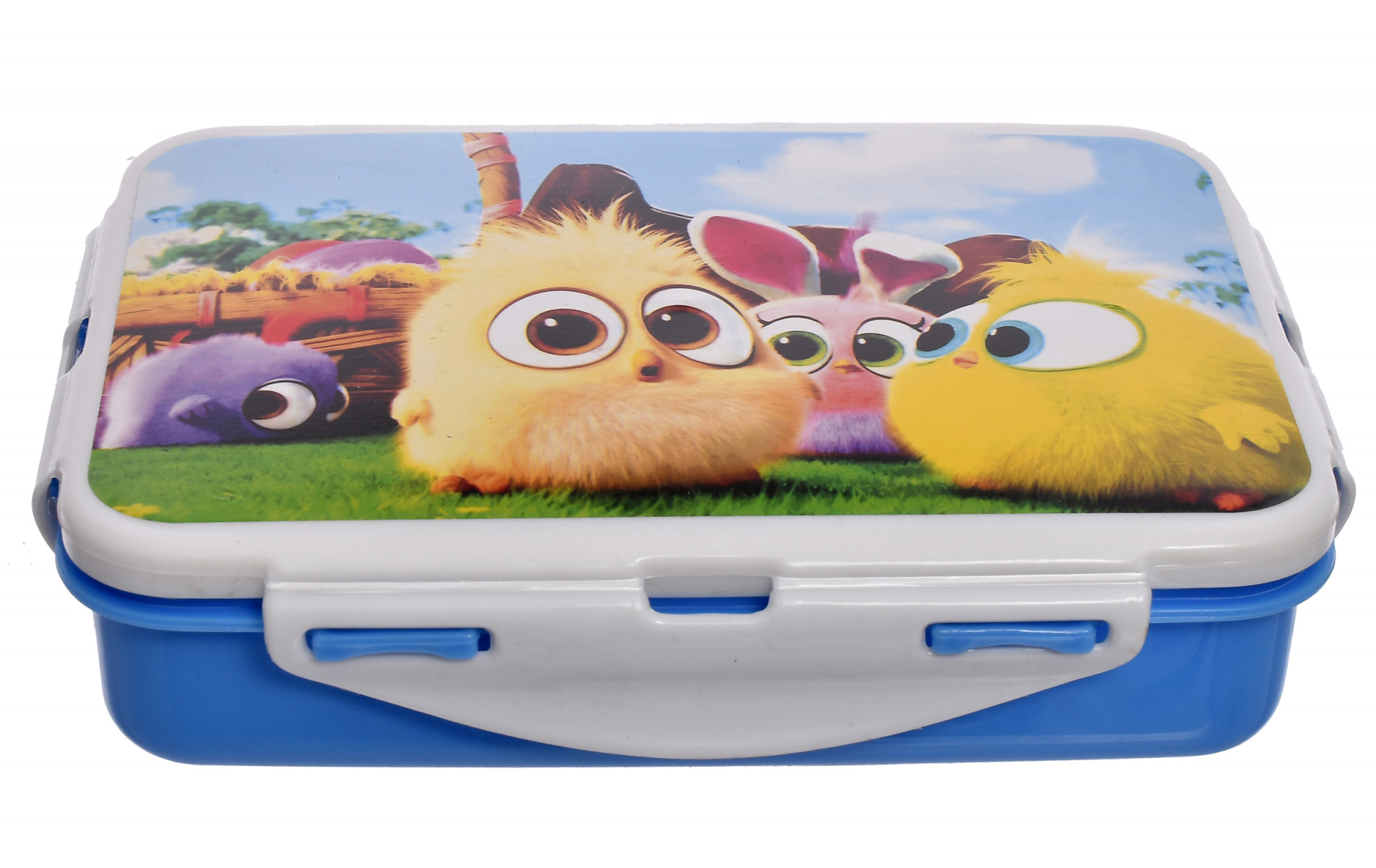 Kuber Industries Model-501 Unbreakable Plastic Large Airtight Leakproof Lunch Box/Tiffin (Blue)-KUBMART1310
