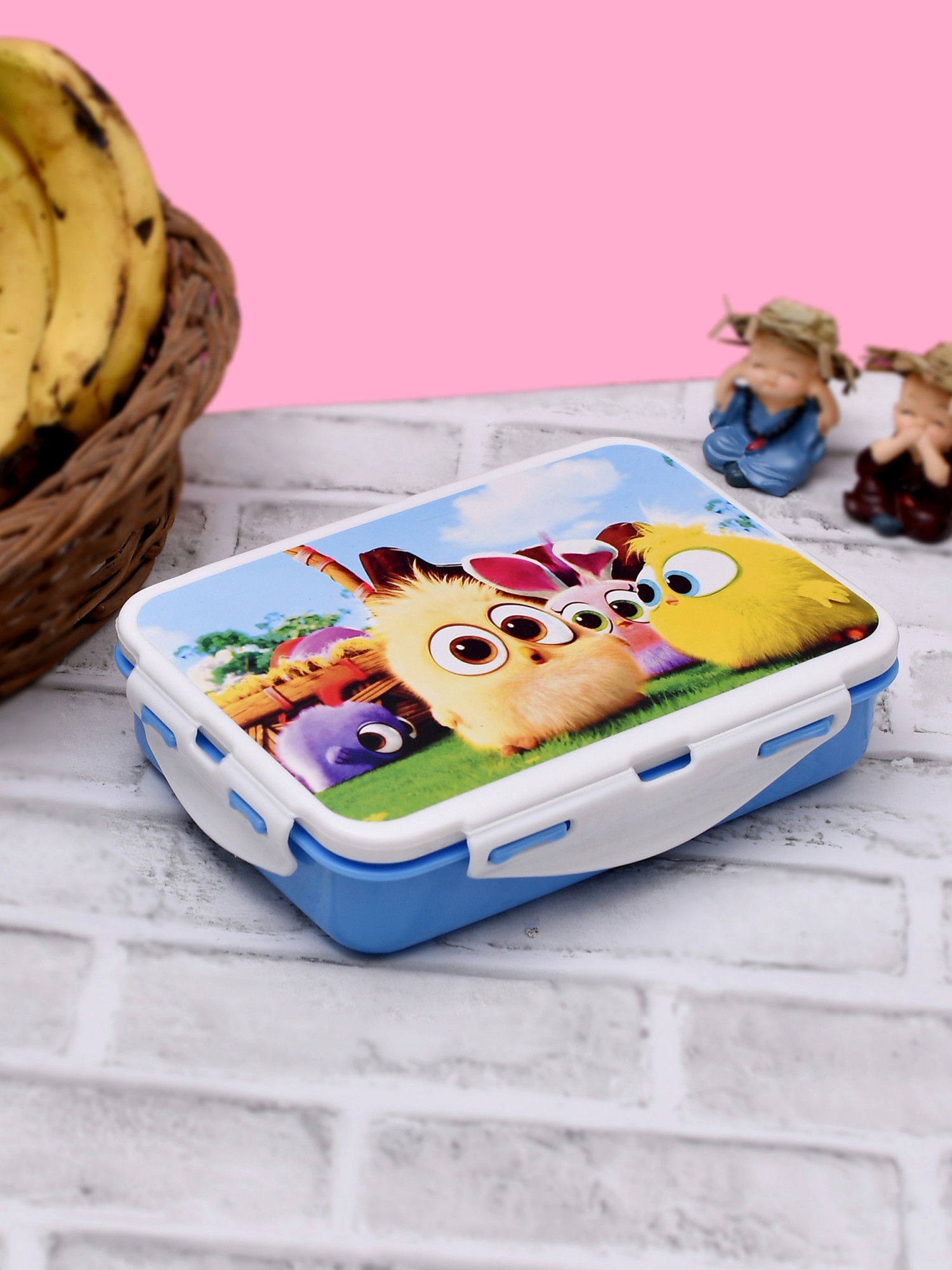Kuber Industries Model-501 Unbreakable Plastic Large Airtight Leakproof Lunch Box/Tiffin (Blue)-KUBMART1310