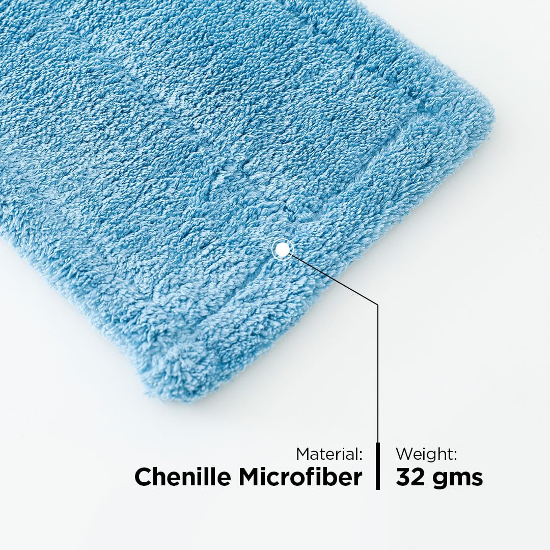 Kuber Industries Mop Refill Pad | Microfiber Wet & Dry Pad | Flat Refill Pad | Mop Reusable Drying Pad | Floor Cleaning Mop Pad | SHPTNTSHR2 | Blue