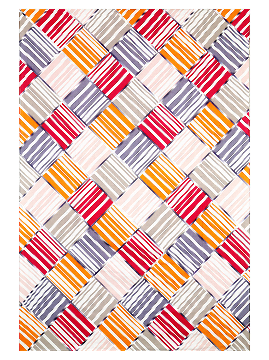 Kuber Industries Multi Check Printed  Designer 8 Pieces Cotton Diwan Set (Merganta & Grey)-44KM0171