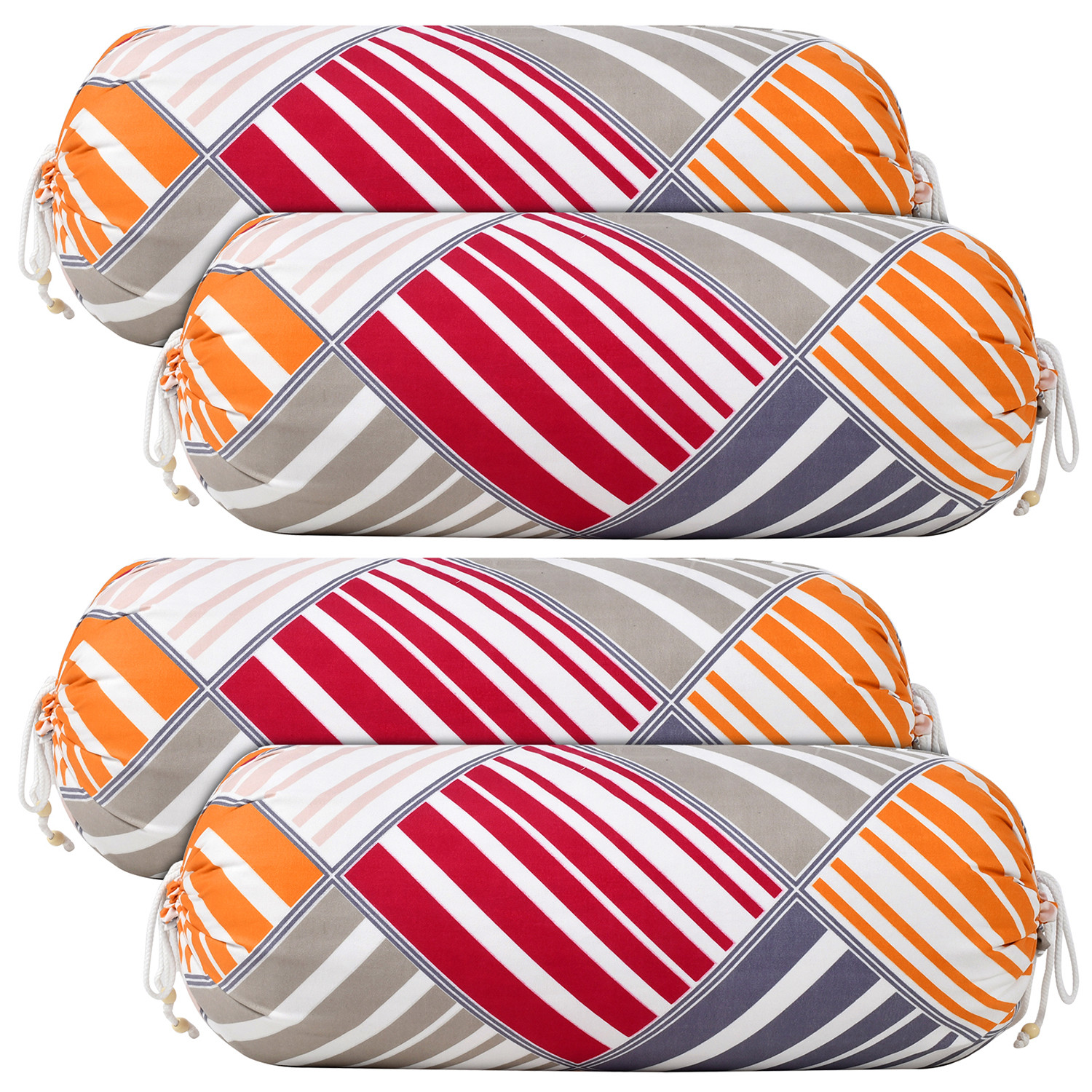 Kuber Industries Multi Check Printed Cotton Bolster Cover-16