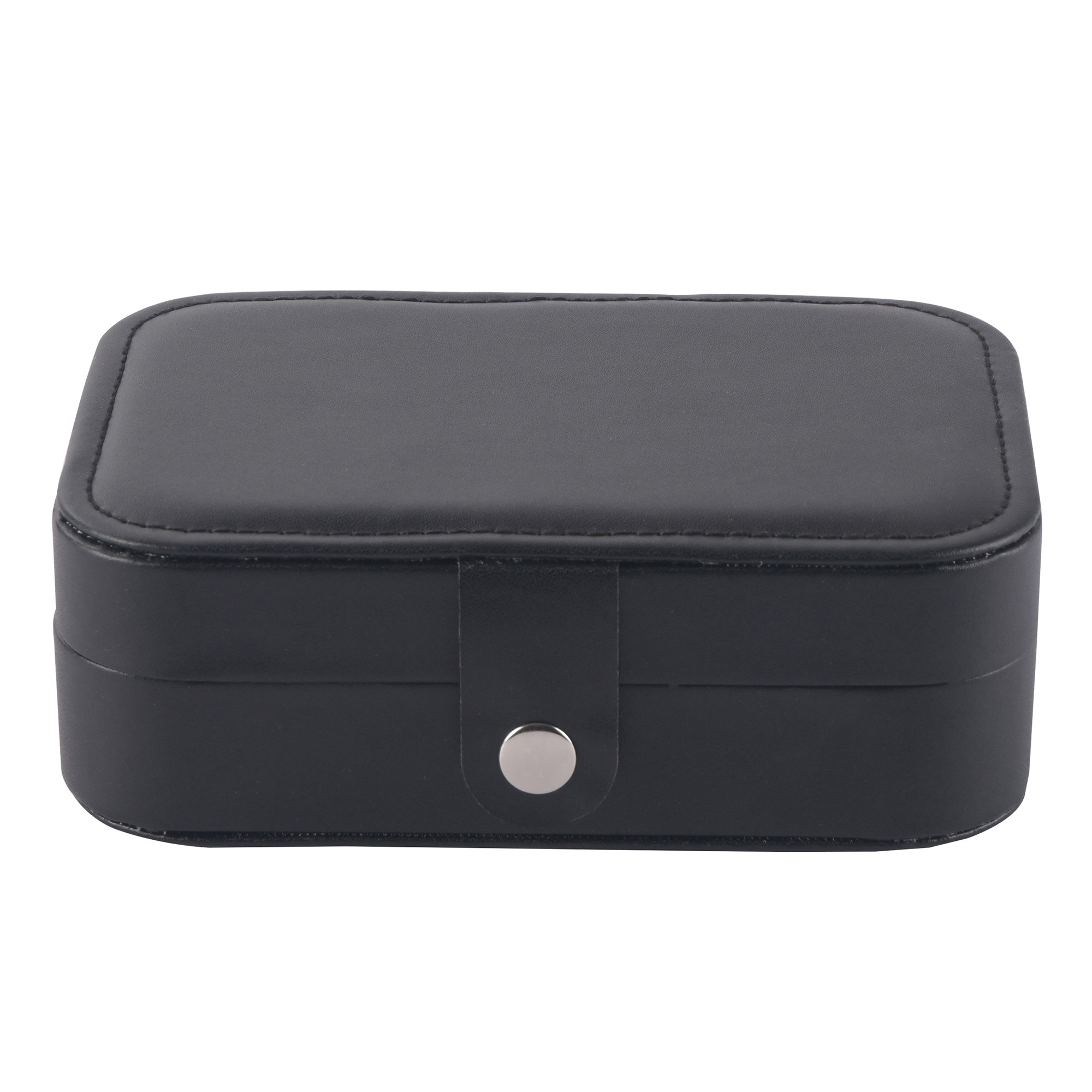 Kuber Industries Multi-Compartment Jewellery Box For Women  Elegant Ornaments Organizer Storage Box for Rings Studs  Necklaces  Aesthetic Singar Case for Girls  YJ-25-BLK  Black