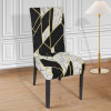 Kuber Industries Multicheck Print Elastic Stretchable Polyester Chair Cover For Home, Office, Hotels, Wedding Banquet (Black) 54KM4331