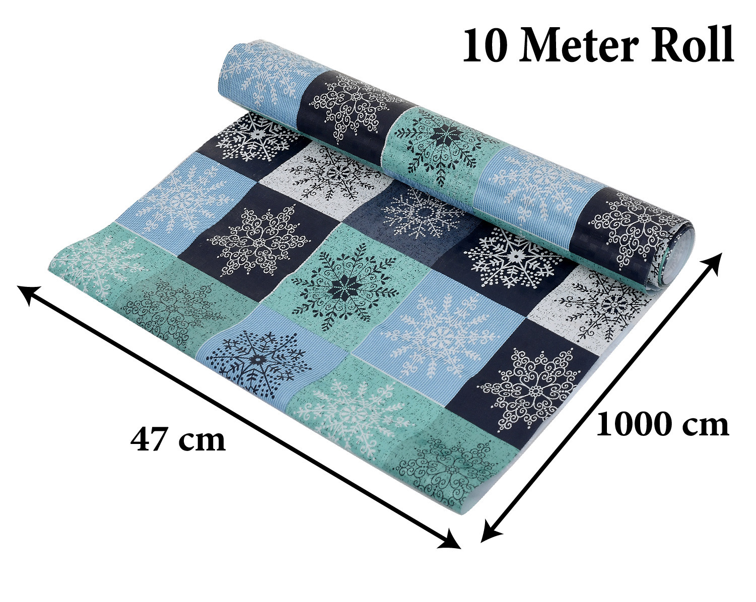 Kuber Industries Multicheck Printed PVC Anti Slip Skid Shelf Mat, 10 Mtr (Multicolor)