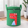 Multipurpose 34L Foldable Washing Clothes Basket/Laundry Bag with Carry Handles | Laundry Hamper for Dirty Clothes &amp; Toy Storage Organizer | GM-5-GRN | Green Dinosaur