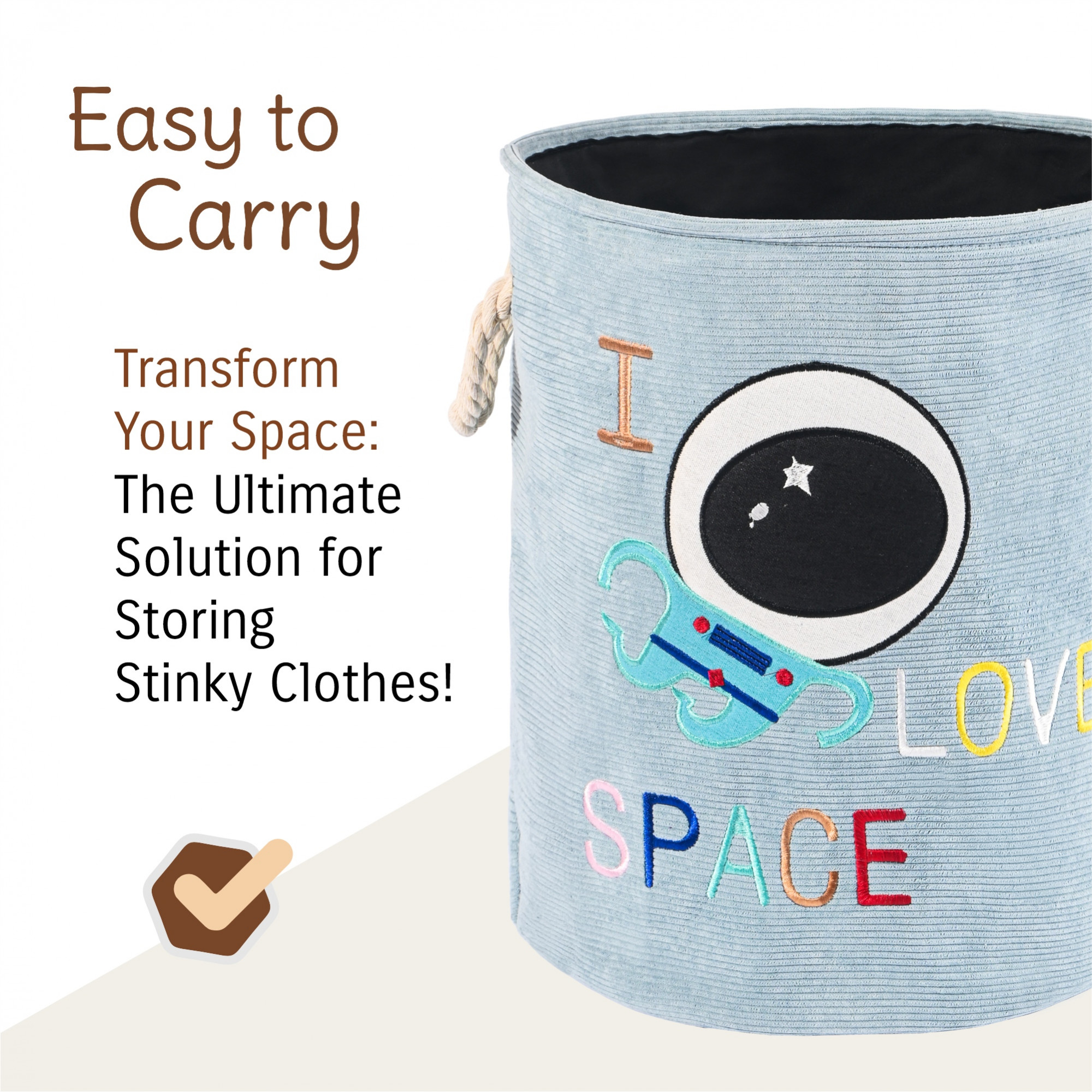 Kuber Industries Multipurpose 36 Ltr Foldable Washing Clothes BasketLaundry Bag with Carry Handles  Laundry Hamper for Dirty Clothes  Toy Storage Organizer  GM-21-BLU  Blue