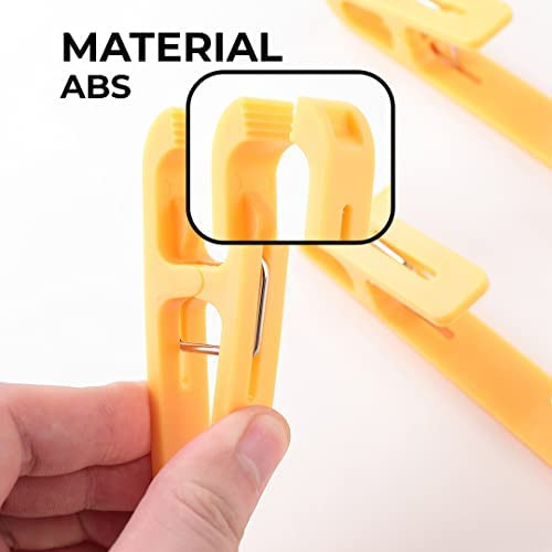 Kuber Industries Multipurpose Bar Hooks & Pins for Laundry, Kitchen, & Wardrobe|Superior Quality ABS|Durable, Strong Grip|Easy To Use|77024(Y)|Pack of 3|Yellow