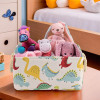 Multipurpose Foldable Almirah Closet/Drawer Storage Basket with Carry Handles for Cloth &amp; Toys | Kids Toy Storage Basket/Box Organizer | GM-23-WHH | White dinosaur