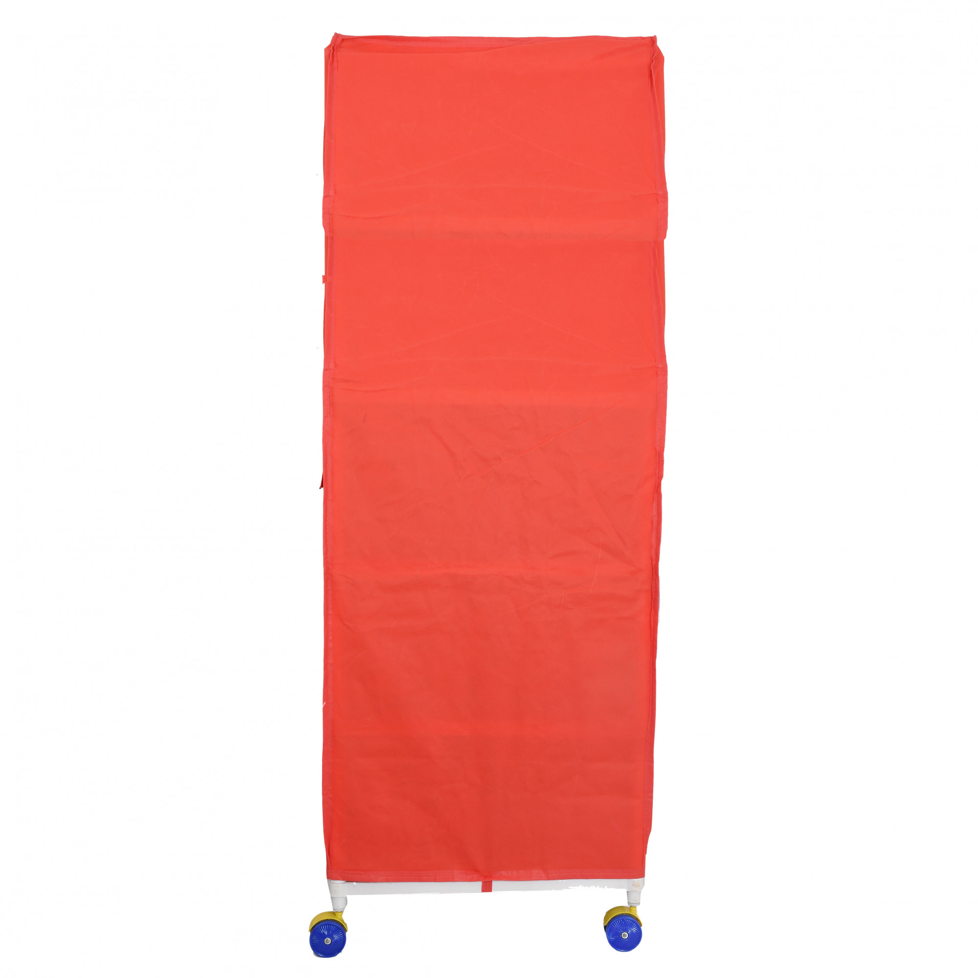 Kuber Industries Multipurpose Plastic Printed Foldable Toy Box/Wardrobe Storage Almirah For Kids With 5 Shelves (Red)-KUBMART1156