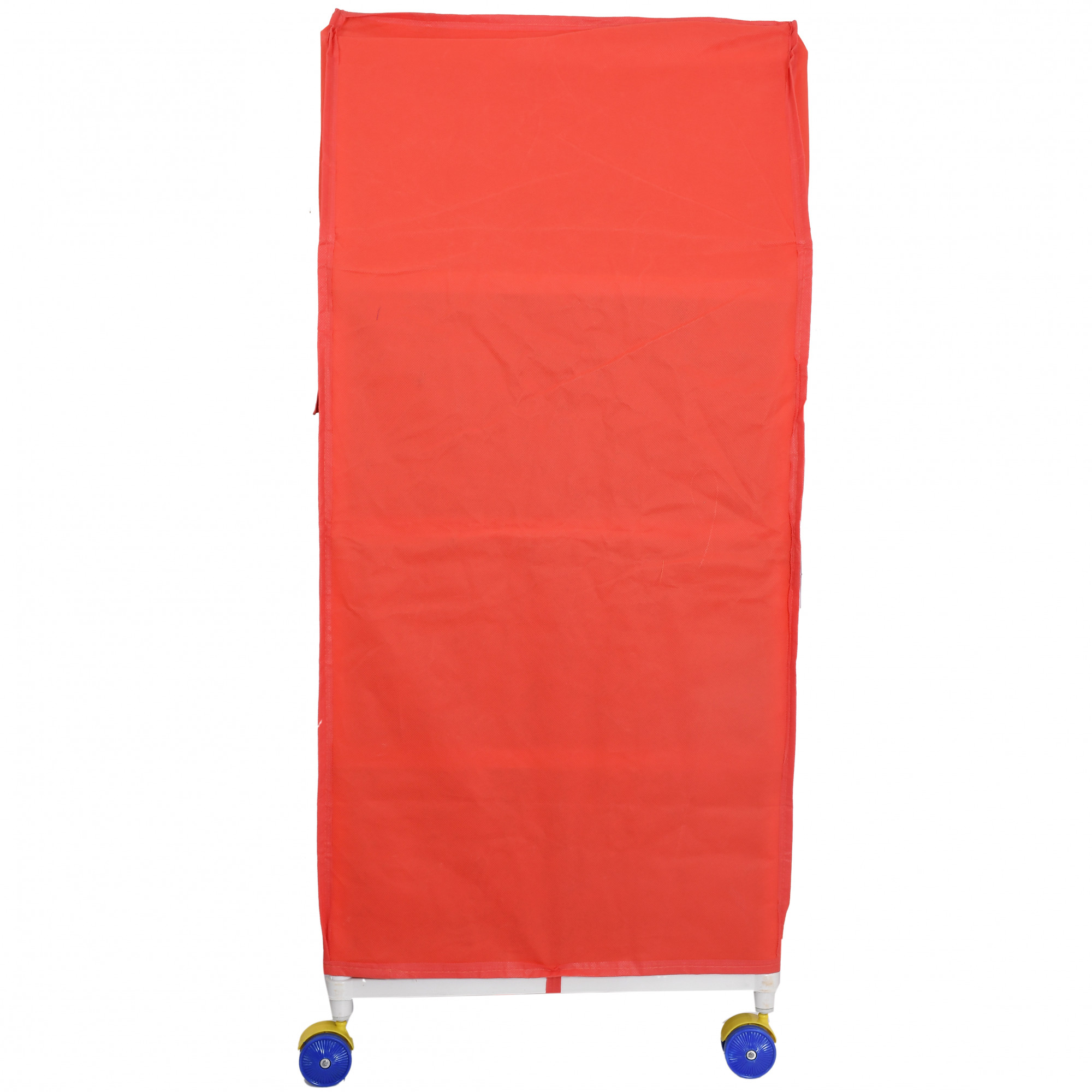 Kuber Industries Multipurpose Plastic Printed Foldable Toy Box/Wardrobe Storage Almirah For Kids With 4 Shelves (Red)-KUBMART1158