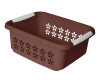 Kuber Industries Multipurpose Rectangle Shape Plastic Storage Basket for Kitchen, Fruit Basket, Office Table, Storage Organizer Large (Brown)