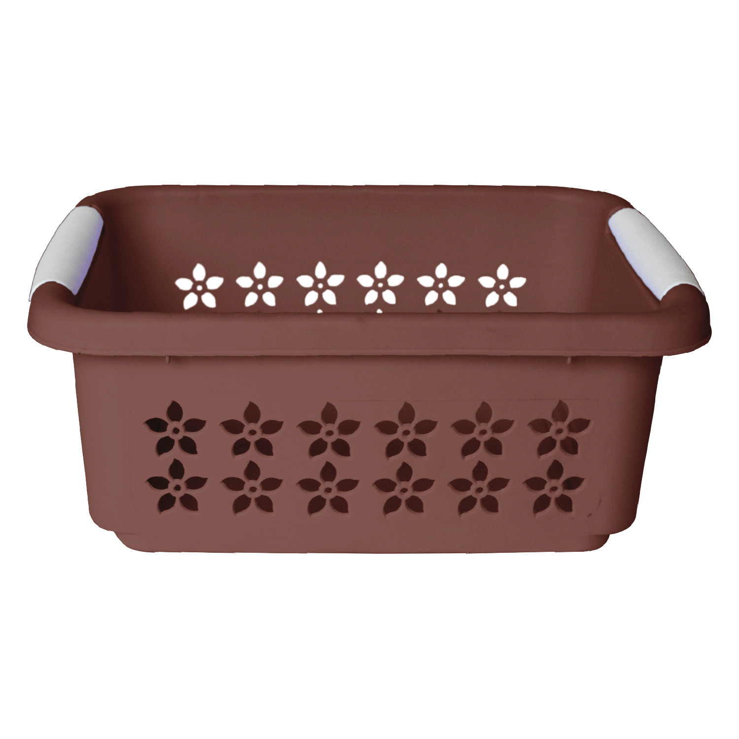 Kuber Industries Multipurpose Rectangle Shape Plastic Storage Basket for Kitchen, Fruit Basket, Office Table, Storage Organizer Large (Brown)