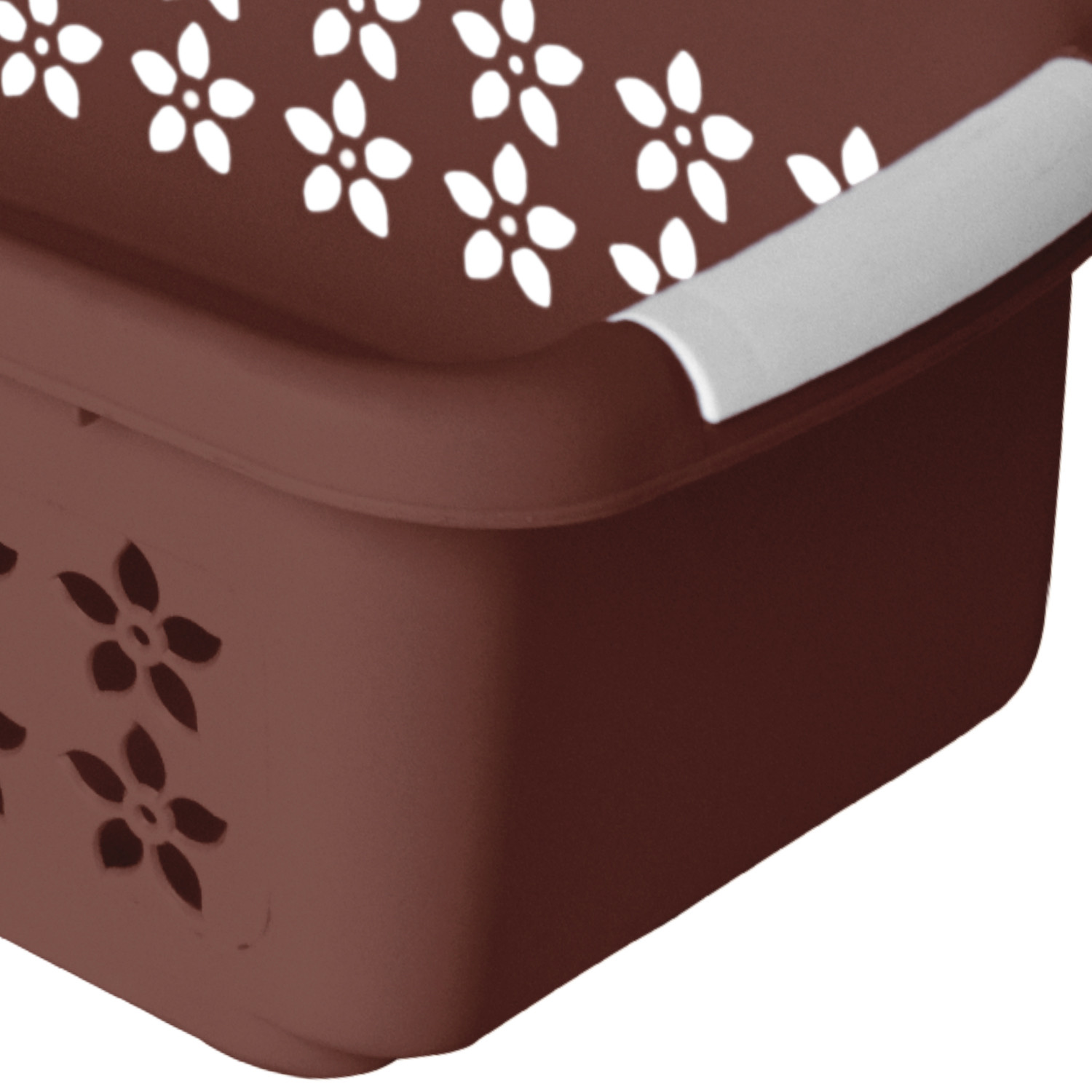 Kuber Industries Multipurpose Rectangle Shape Plastic Storage Basket for Kitchen, Fruit Basket, Office Table, Storage Organizer Large (Brown)