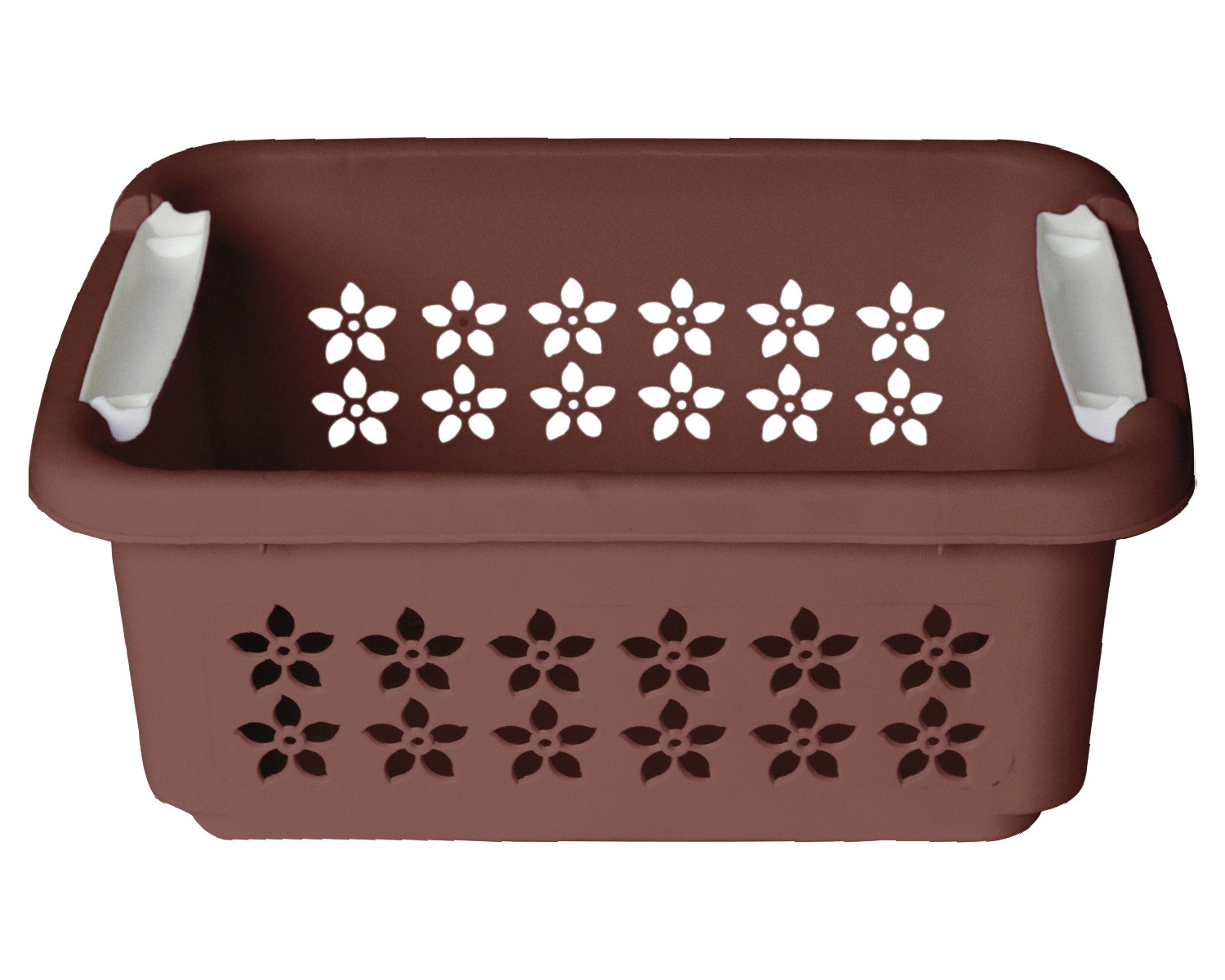 Kuber Industries Multipurpose Rectangle Shape Plastic Storage Basket for Kitchen, Fruit Basket, Office Table, Storage Organizer Large (Brown)