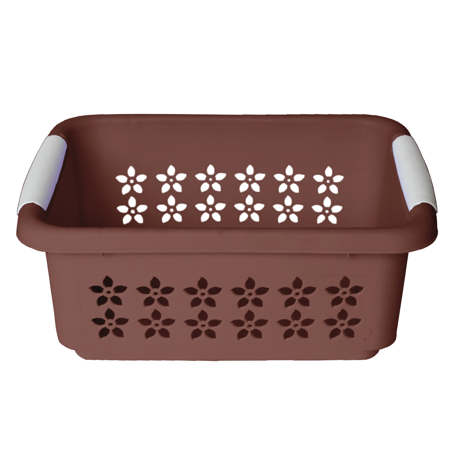 Kuber Industries Multipurpose Rectangle Shape Plastic Storage Basket for Kitchen, Fruit Basket, Office Table, Storage Organizer Small, Medium, Large Pack of 3 (Brown)