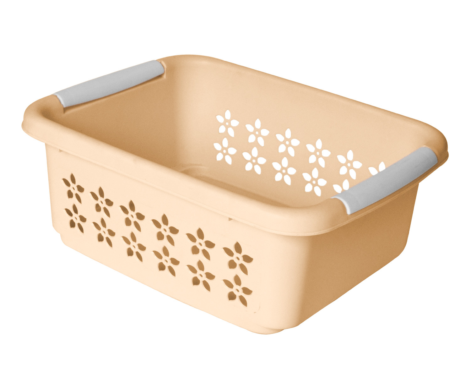 Kuber Industries Multipurpose Rectangle Shape Plastic Storage Basket for Kitchen, Fruit Basket, Office Table, Storage Organizer (Beige)