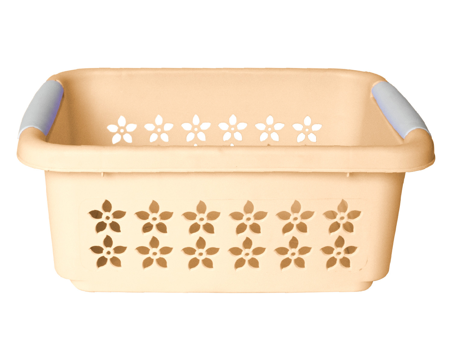 Kuber Industries Multipurpose Rectangle Shape Plastic Storage Basket for Kitchen, Fruit Basket, Office Table, Storage Organizer (Beige)
