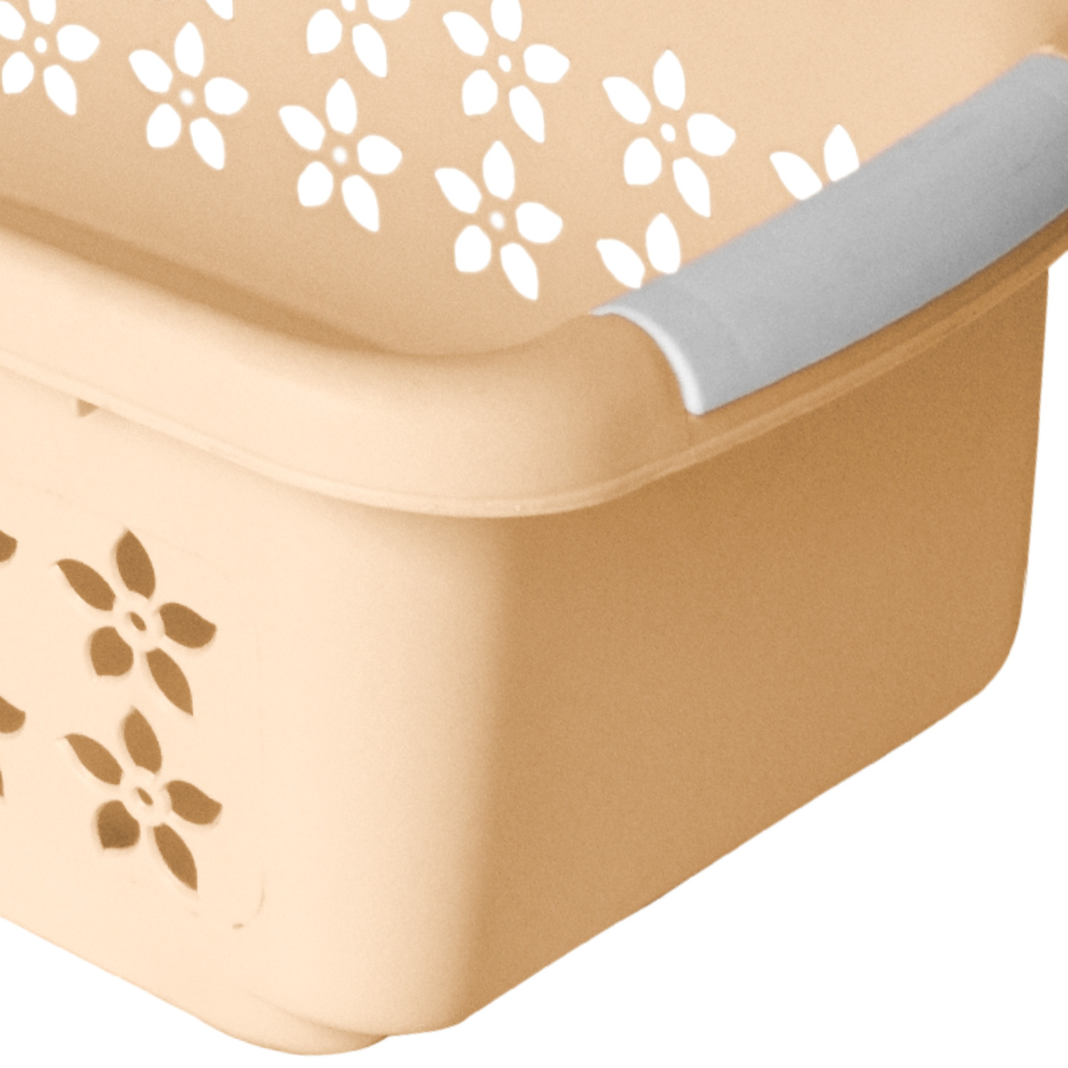 Kuber Industries Multipurpose Rectangle Shape Plastic Storage Basket for Kitchen, Fruit Basket, Office Table, Storage Organizer (Beige)
