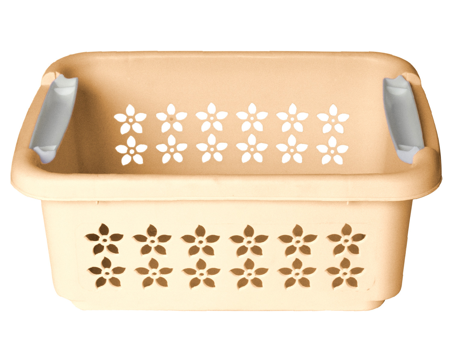 Kuber Industries Multipurpose Rectangle Shape Plastic Storage Basket for Kitchen, Fruit Basket, Office Table, Storage Organizer (Beige)