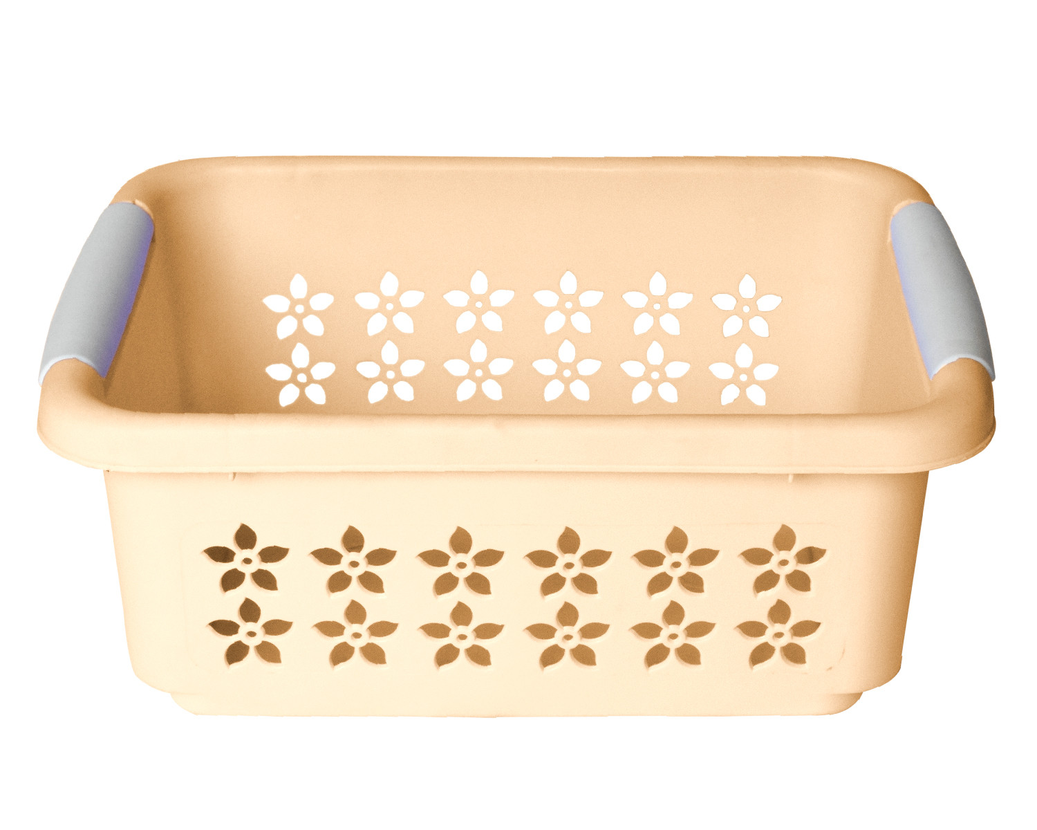 Kuber Industries Multipurpose Rectangle Shape Plastic Storage Basket for Kitchen, Fruit Basket, Office Table, Storage Organizer (Beige)